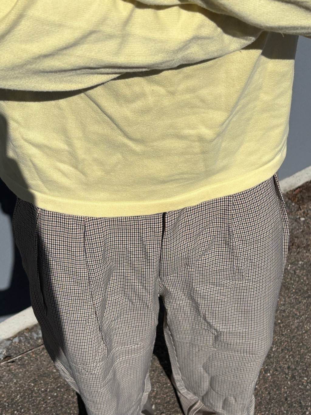 Vintage 2000s Yves Saint Laurent yellow summer sweater