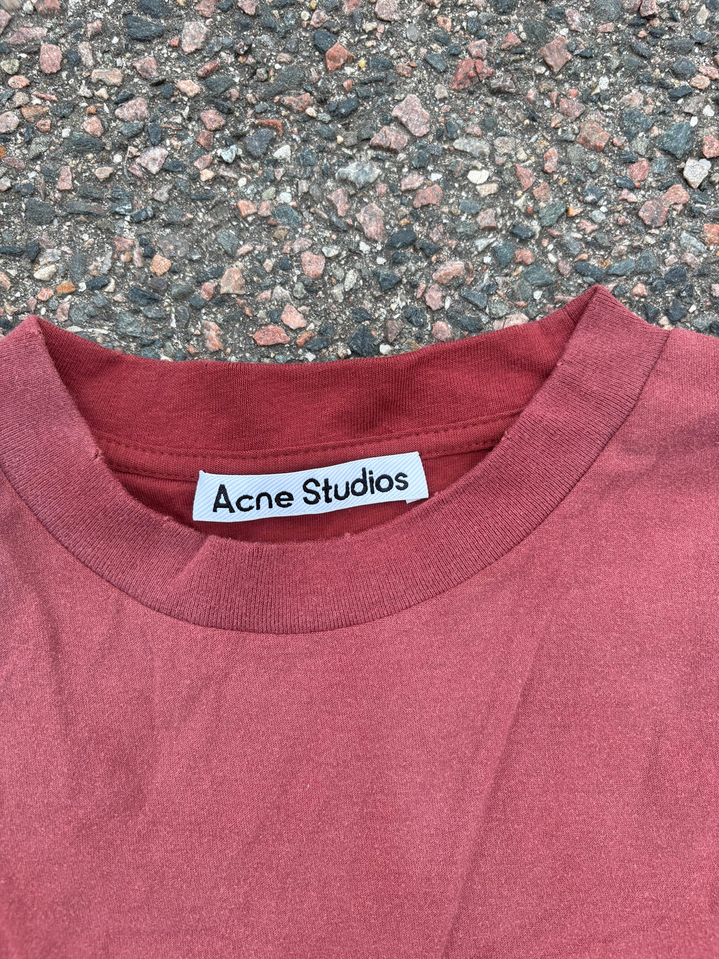Acne studios faded red pocket tee