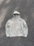 Non brand vintage striped fur hoodie zip up