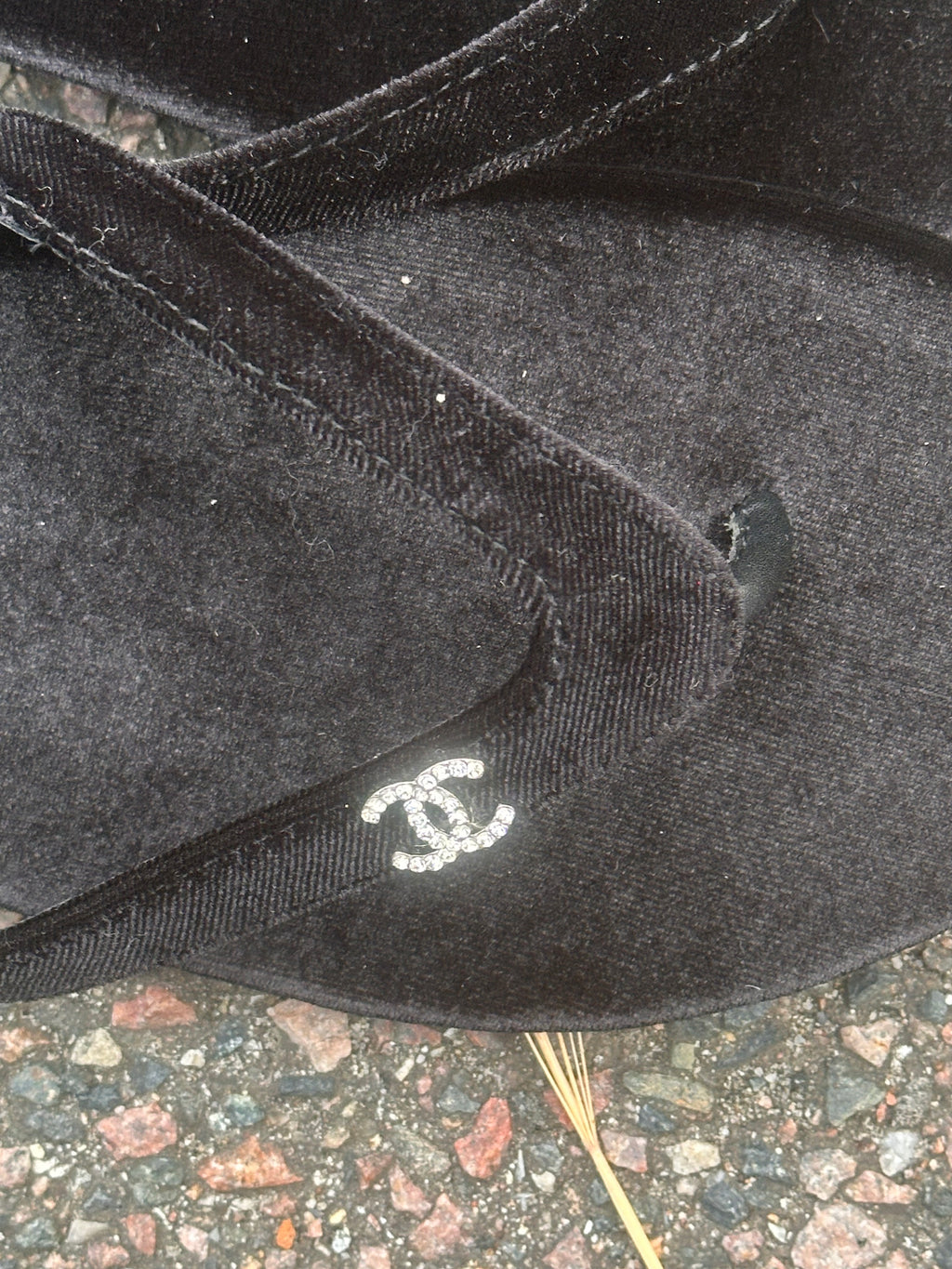 Chanel fur slippers