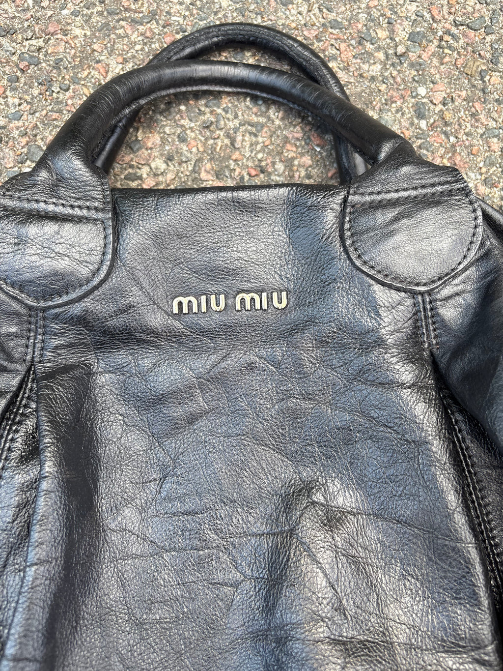 Miu Miu vintage 2000s leather jacket