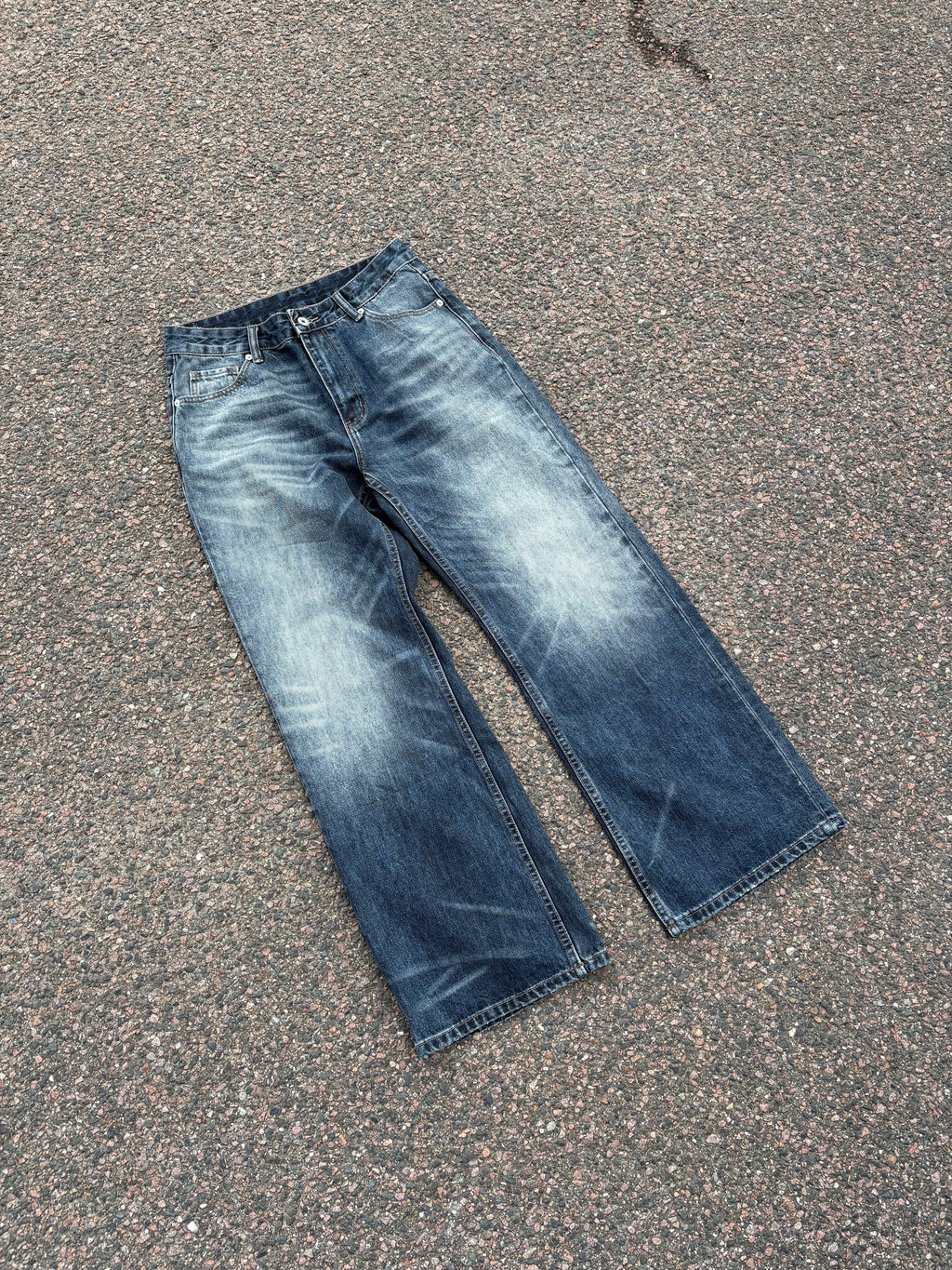 Vintage distressed bootcut jeans