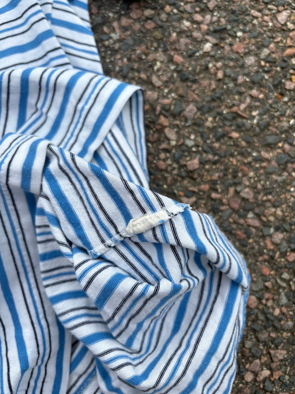 2000s Miu miu blue striped polo