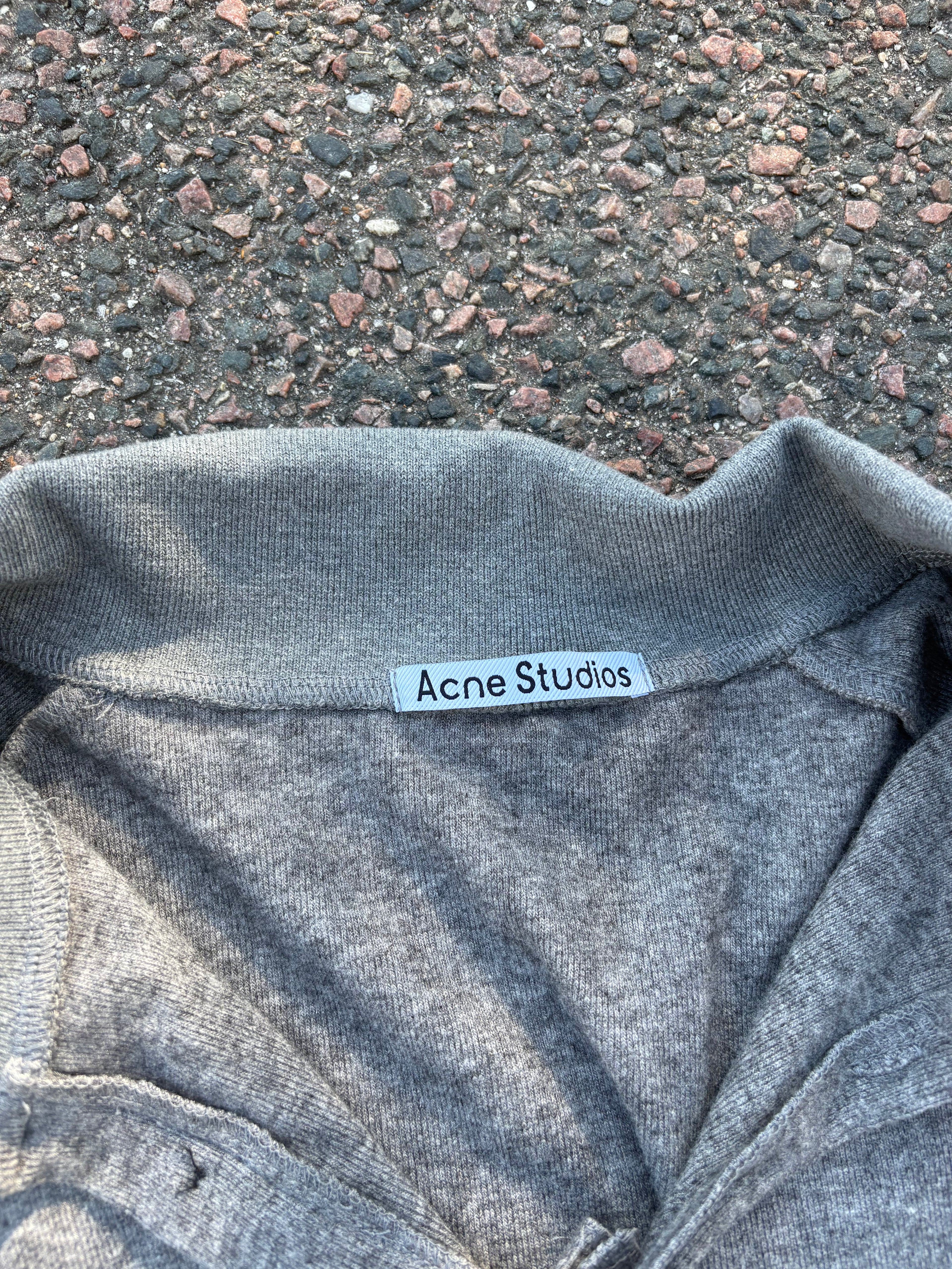 Acne studios gray polo long sleeve