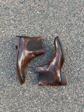 Vintage 2000s Italian Chelsea boots Deep coffee brown