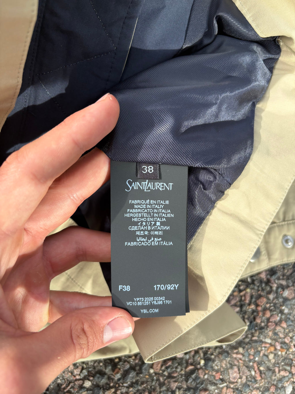 Saint Laurent track jacket beige