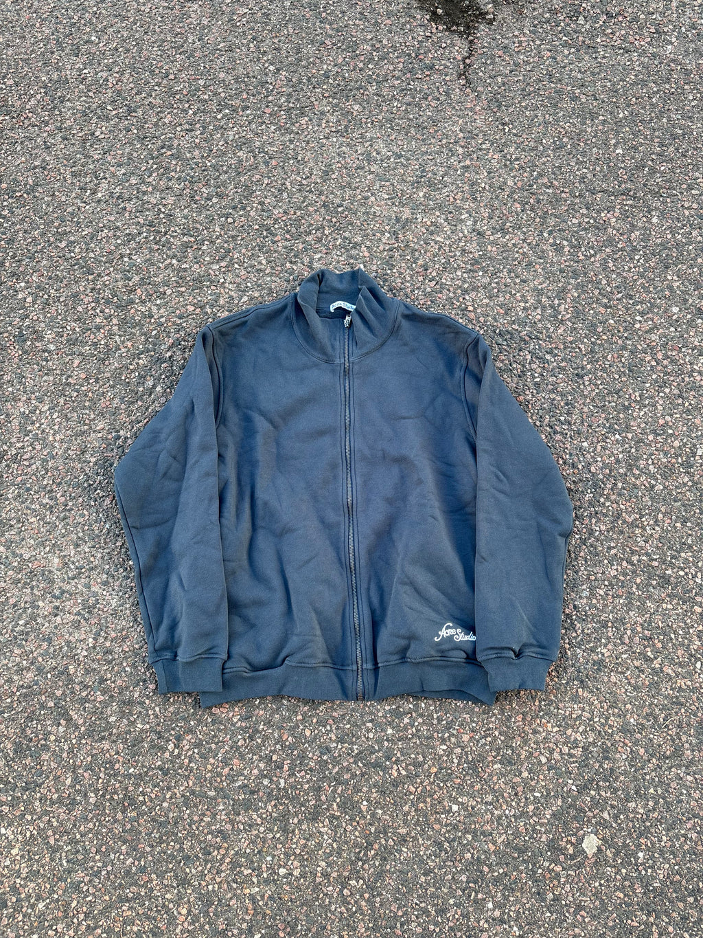 Acne Studios FW25 washed blue zip up