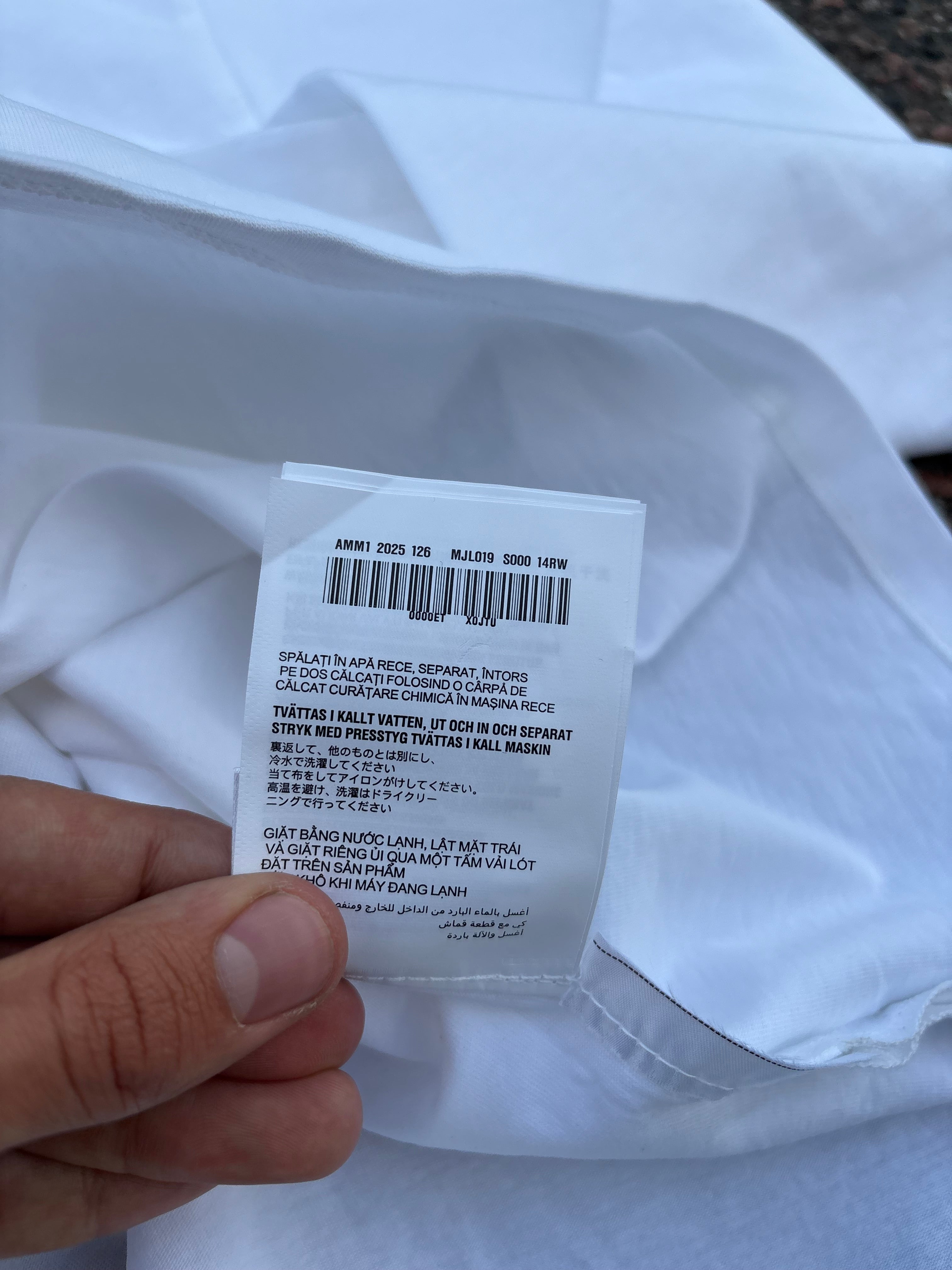 Prada 2025 White pocket triangle logo long sleeve (M)