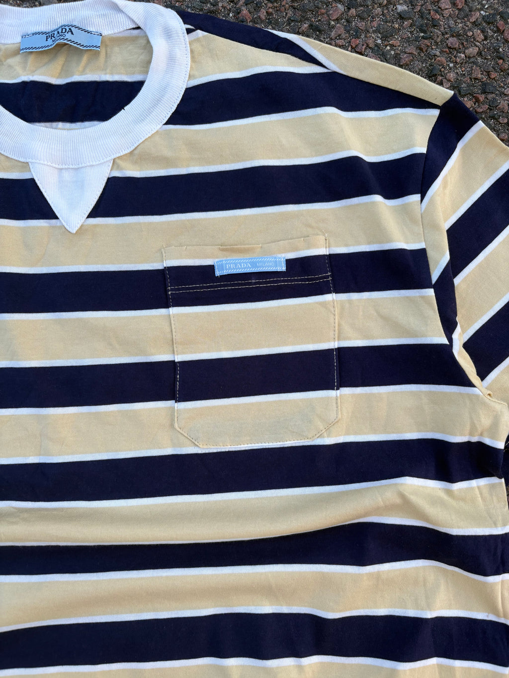 Prada striped pocket tee FW26
