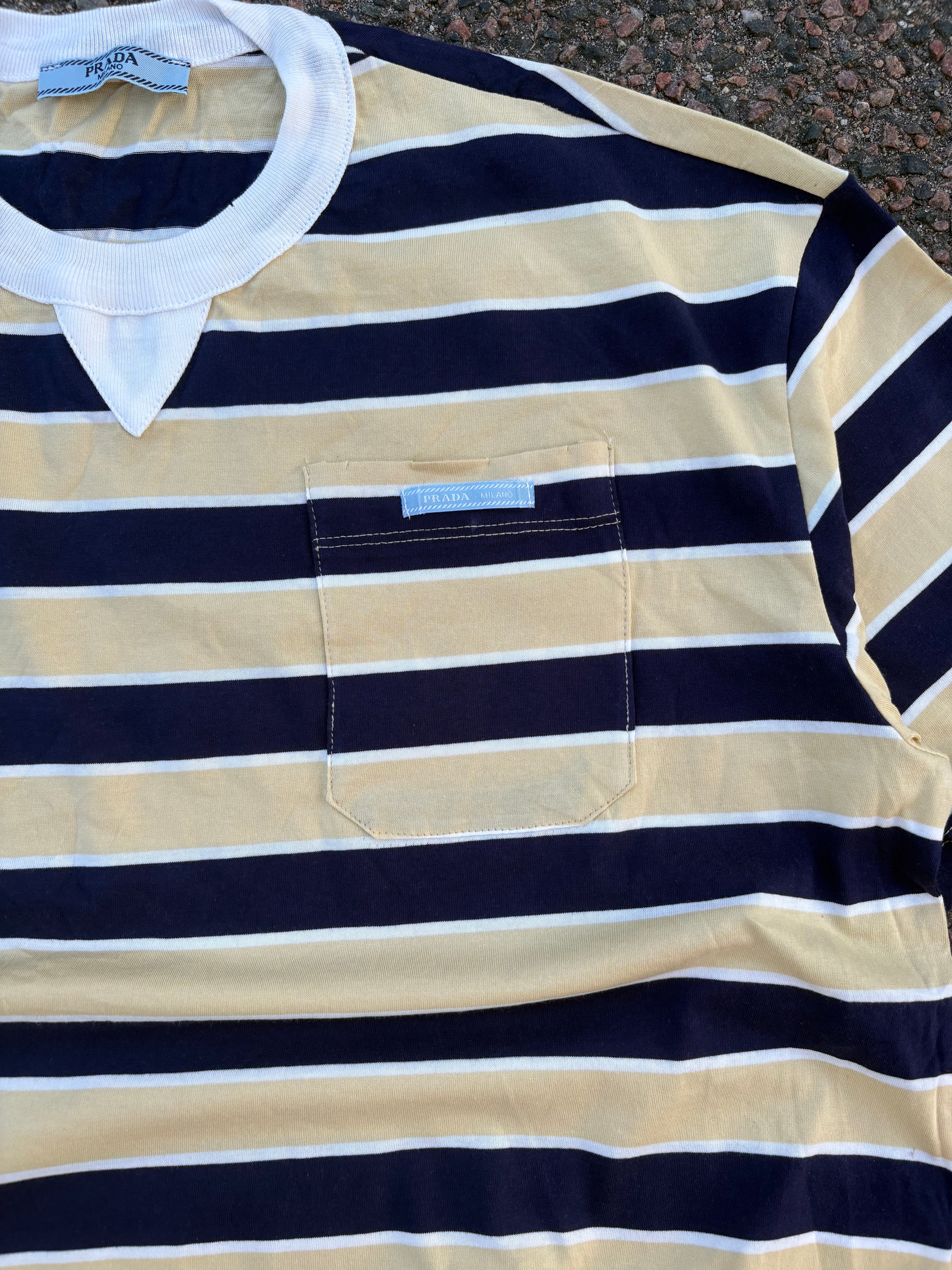 Prada striped pocket tee FW26