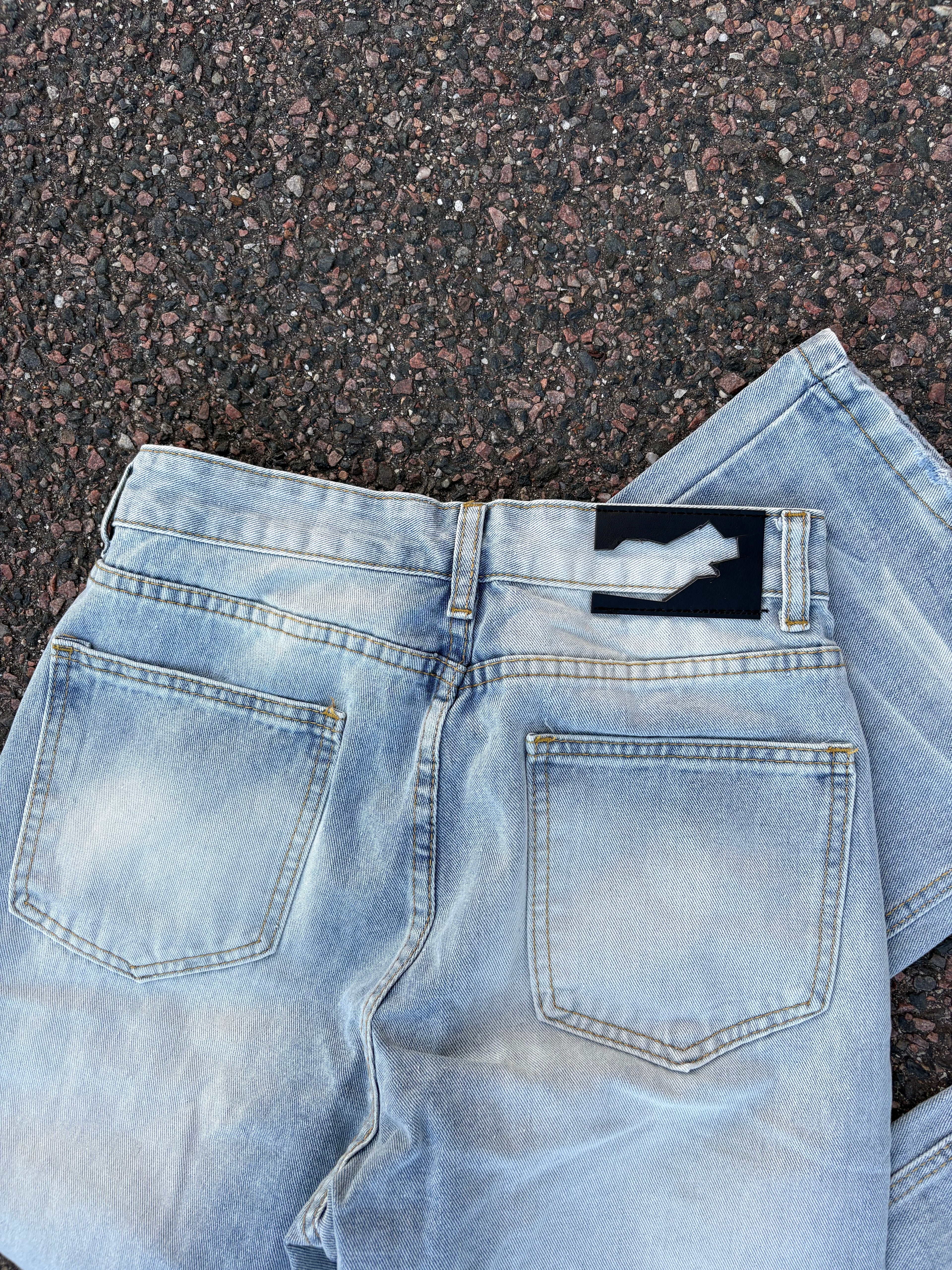 Vintage bootcut washed jeans