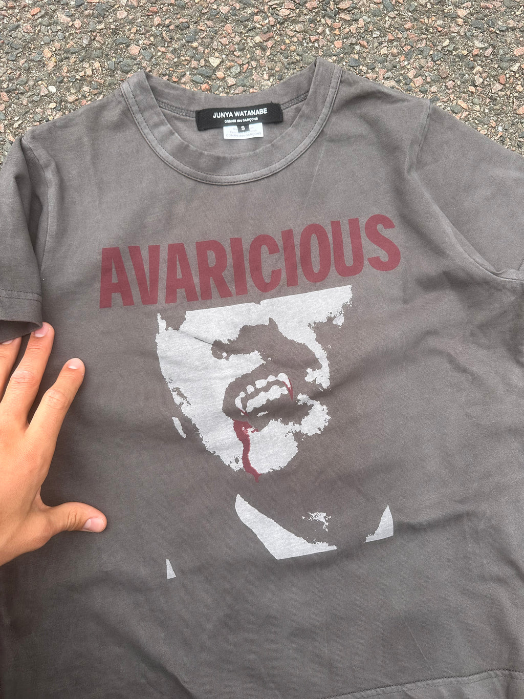 Junya watanabe avarcious tee gray/khaki 2005