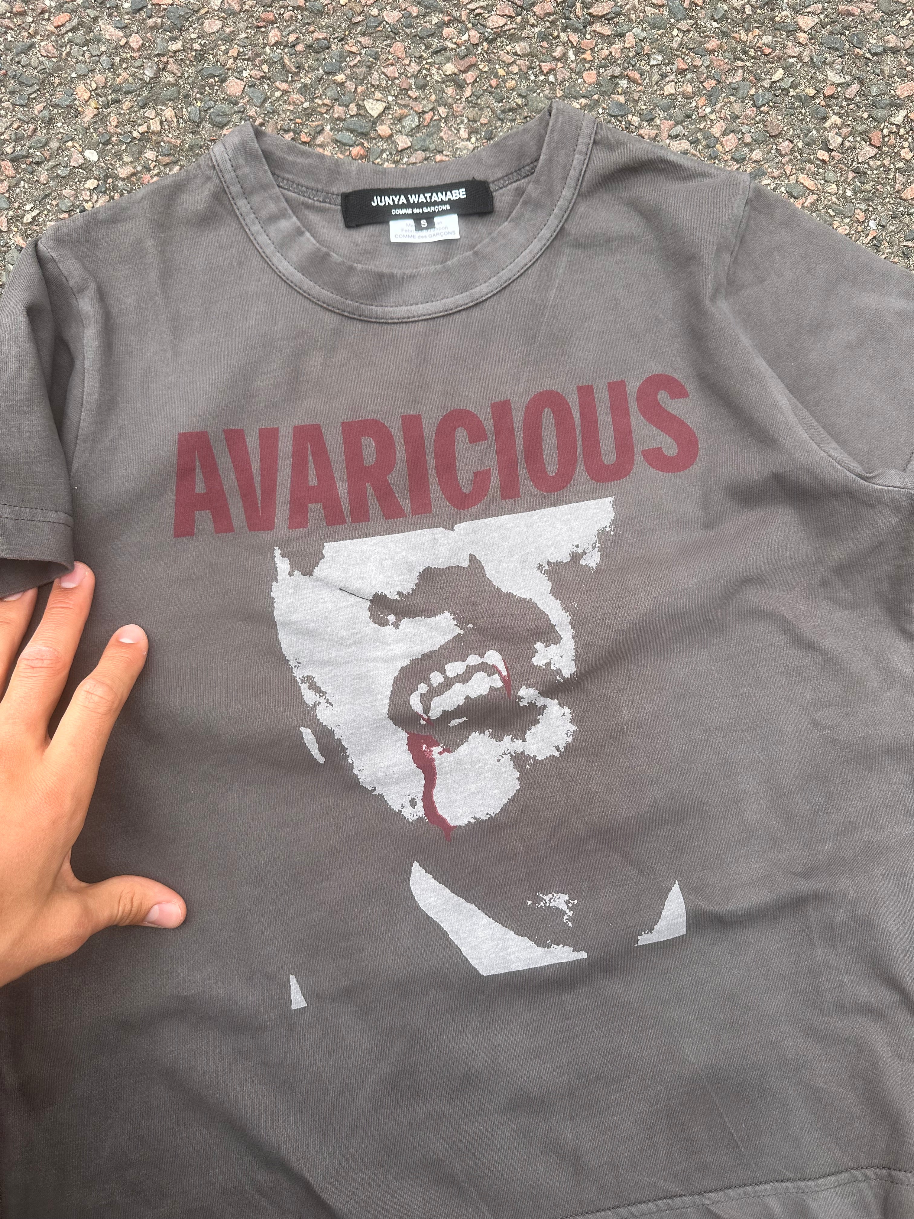Junya watanabe avarcious tee gray/khaki 2005