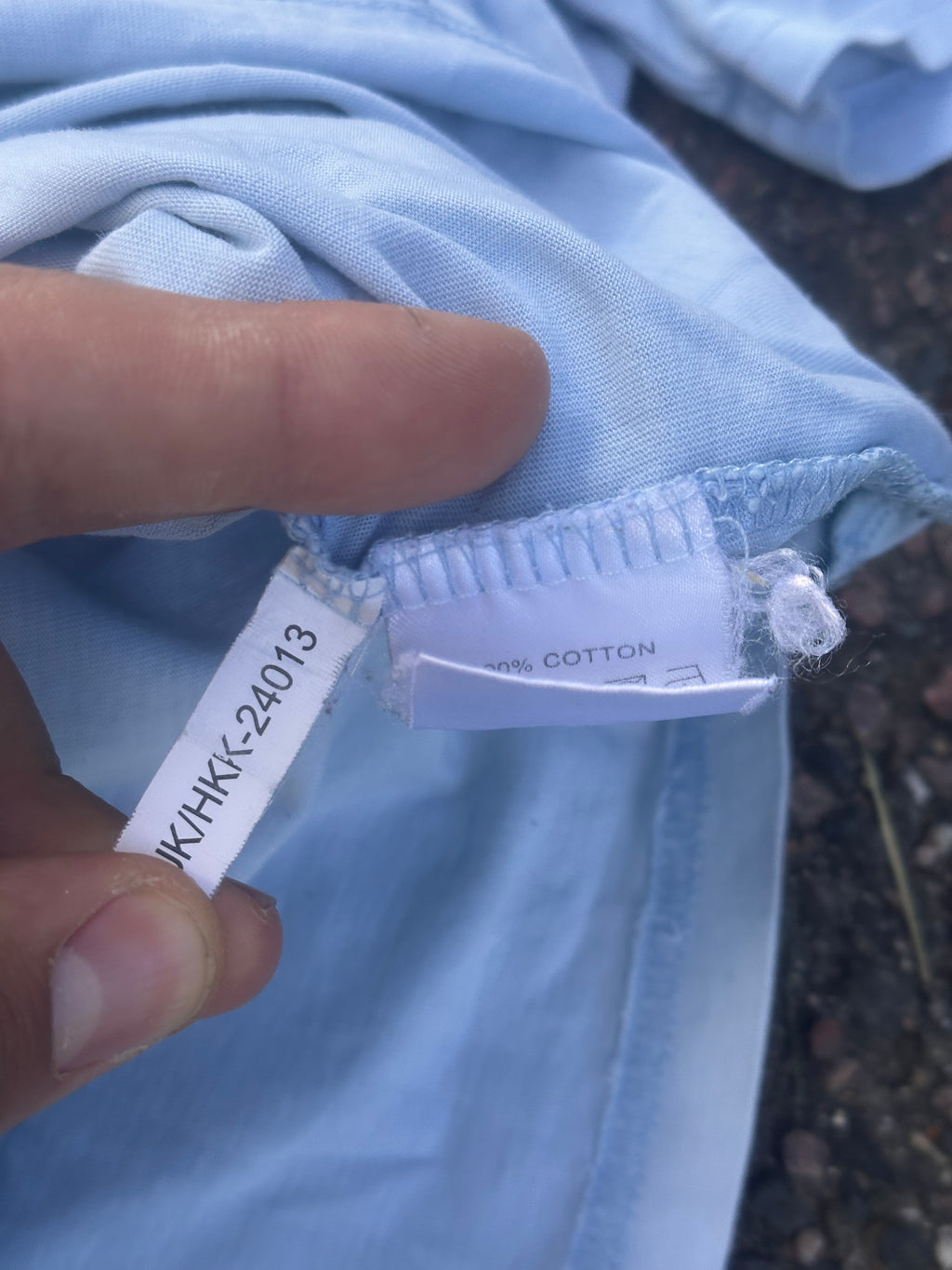 Yves Saint Laurent baby blue logo tee