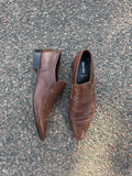 Miu miu shuffle loafers brown