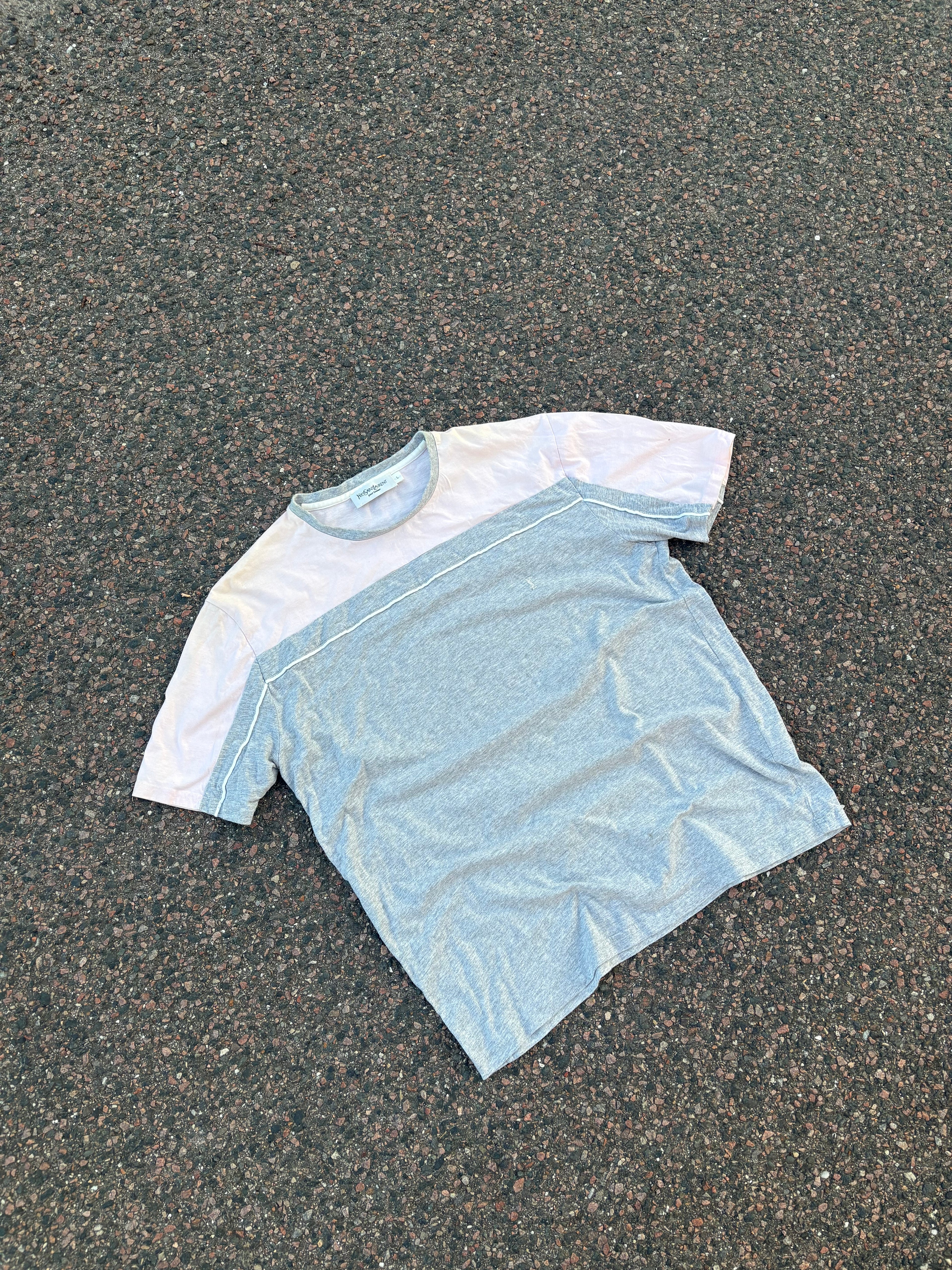 2000s Yves Saint Laurent tee pink/gray