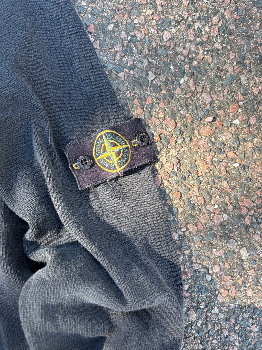 Stone Island Paul Harvey era faded black zip up