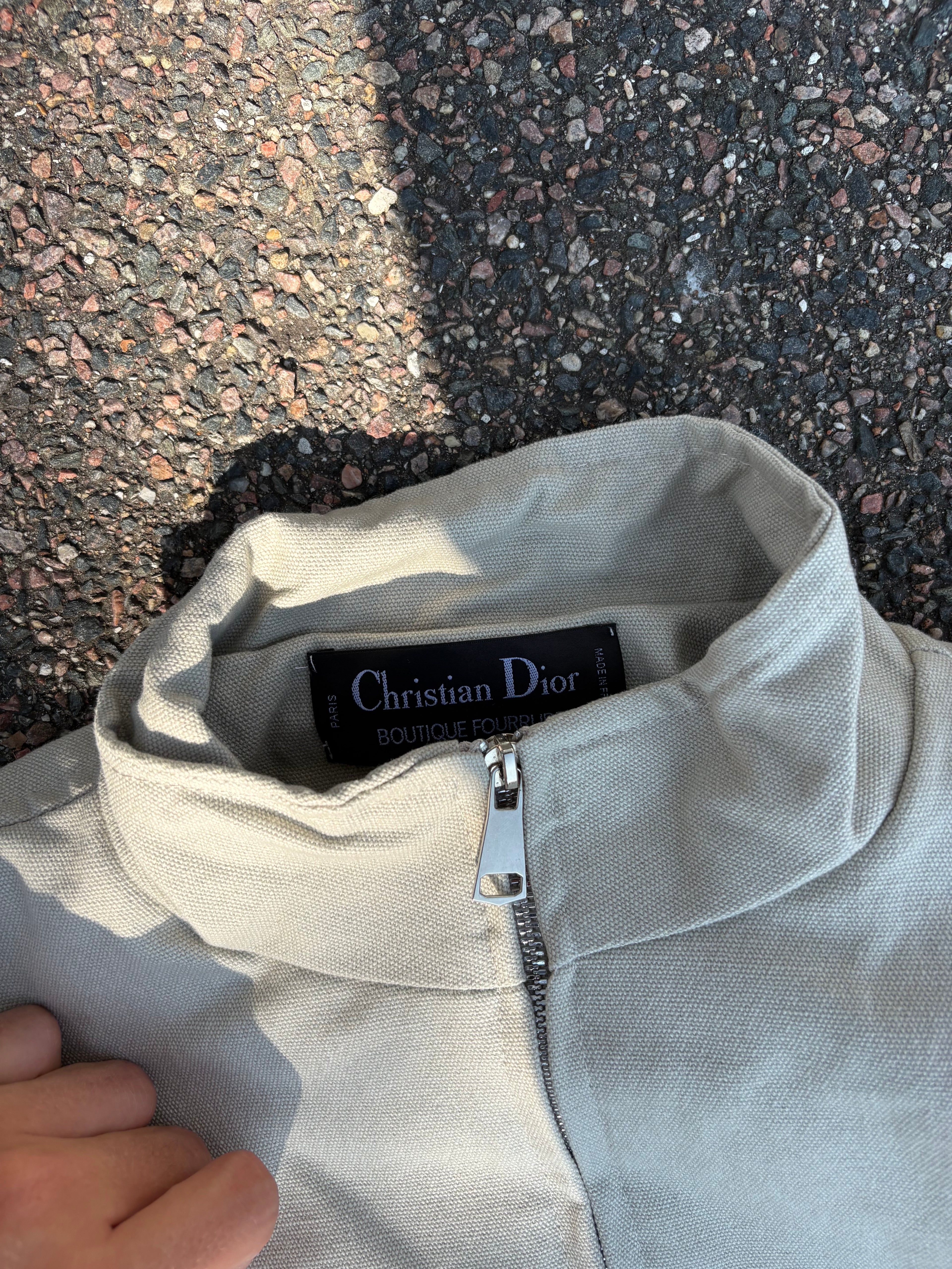 Christian Dior beige Harrington jacket
