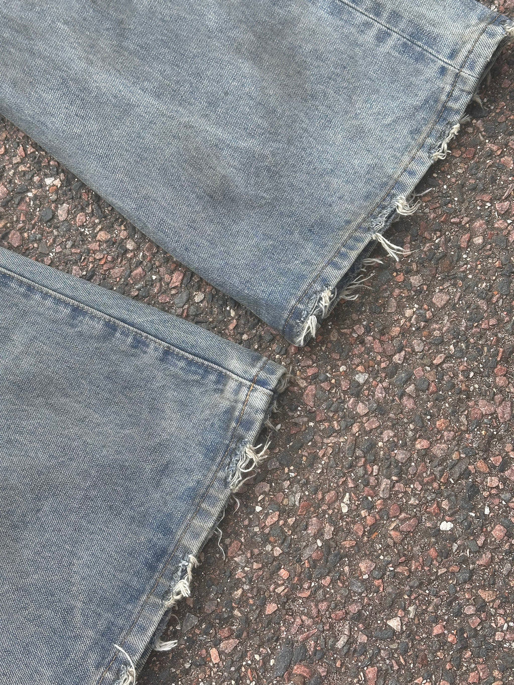 No faith studios bootcut reworked selvedge denim jeans