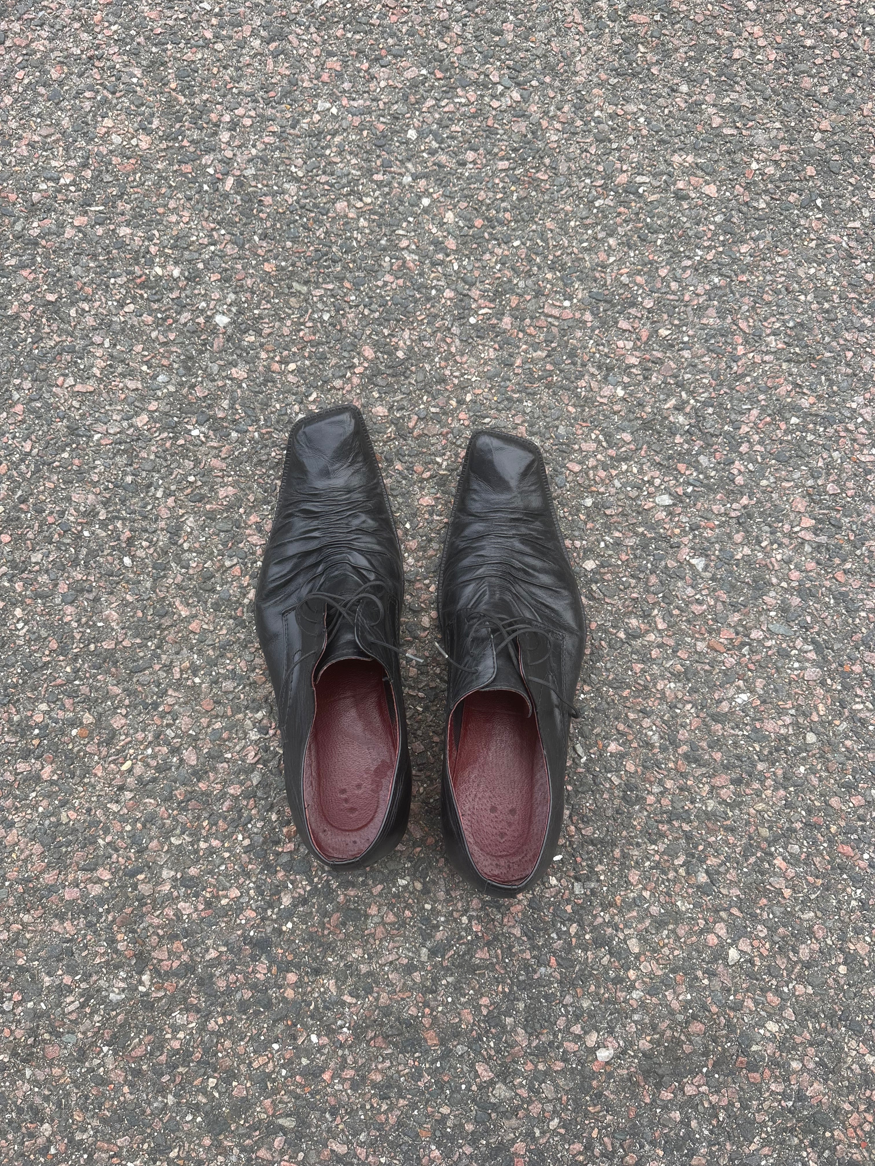 Lanetti Italian black leather shoes