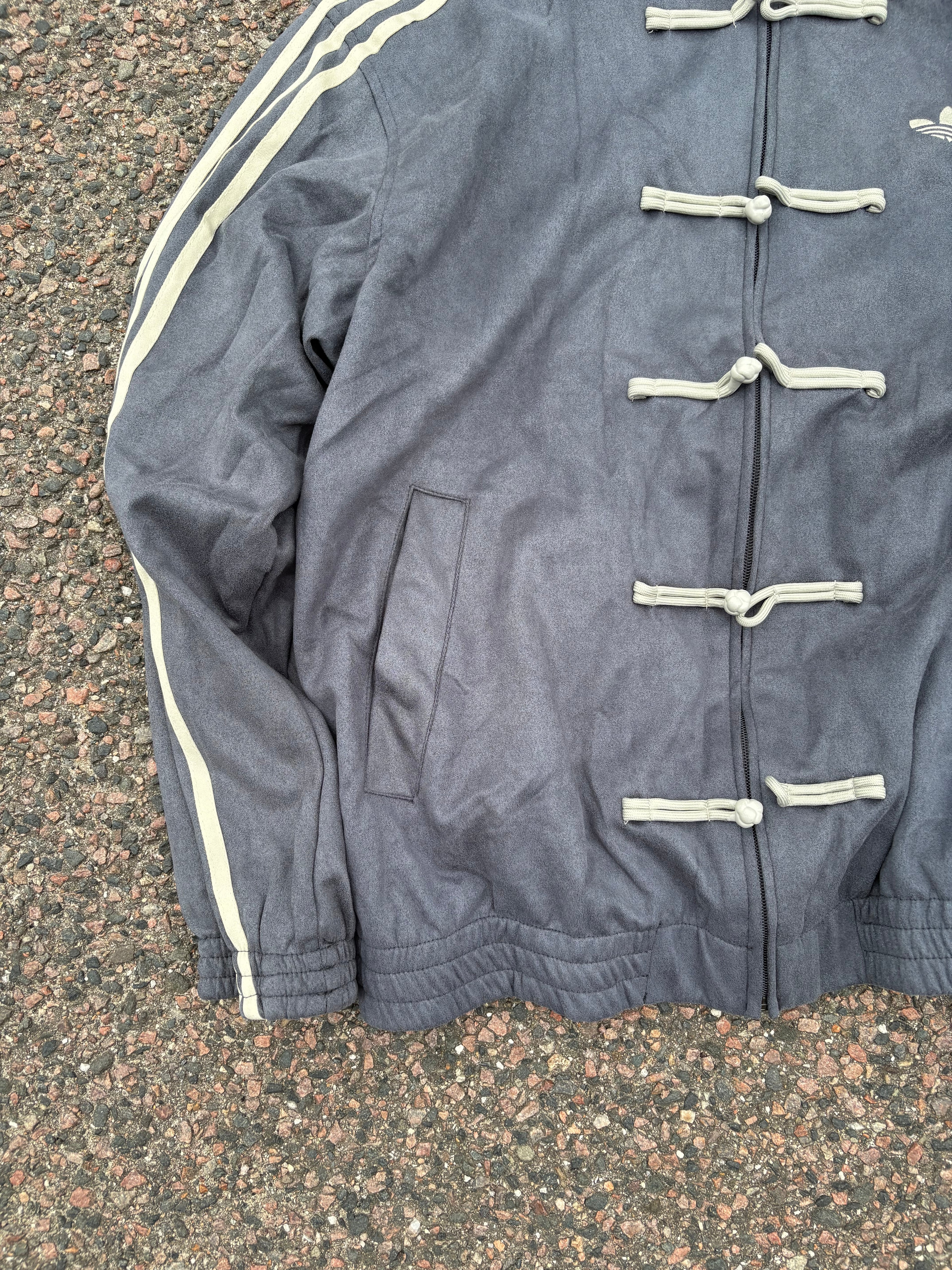 Adidas velour fireman jacket gray