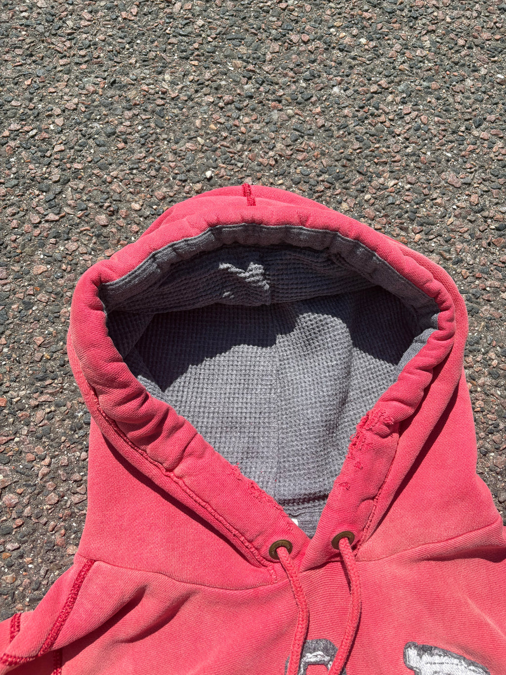 Vintage 2000s Abercrombie faded red cropped hoodie