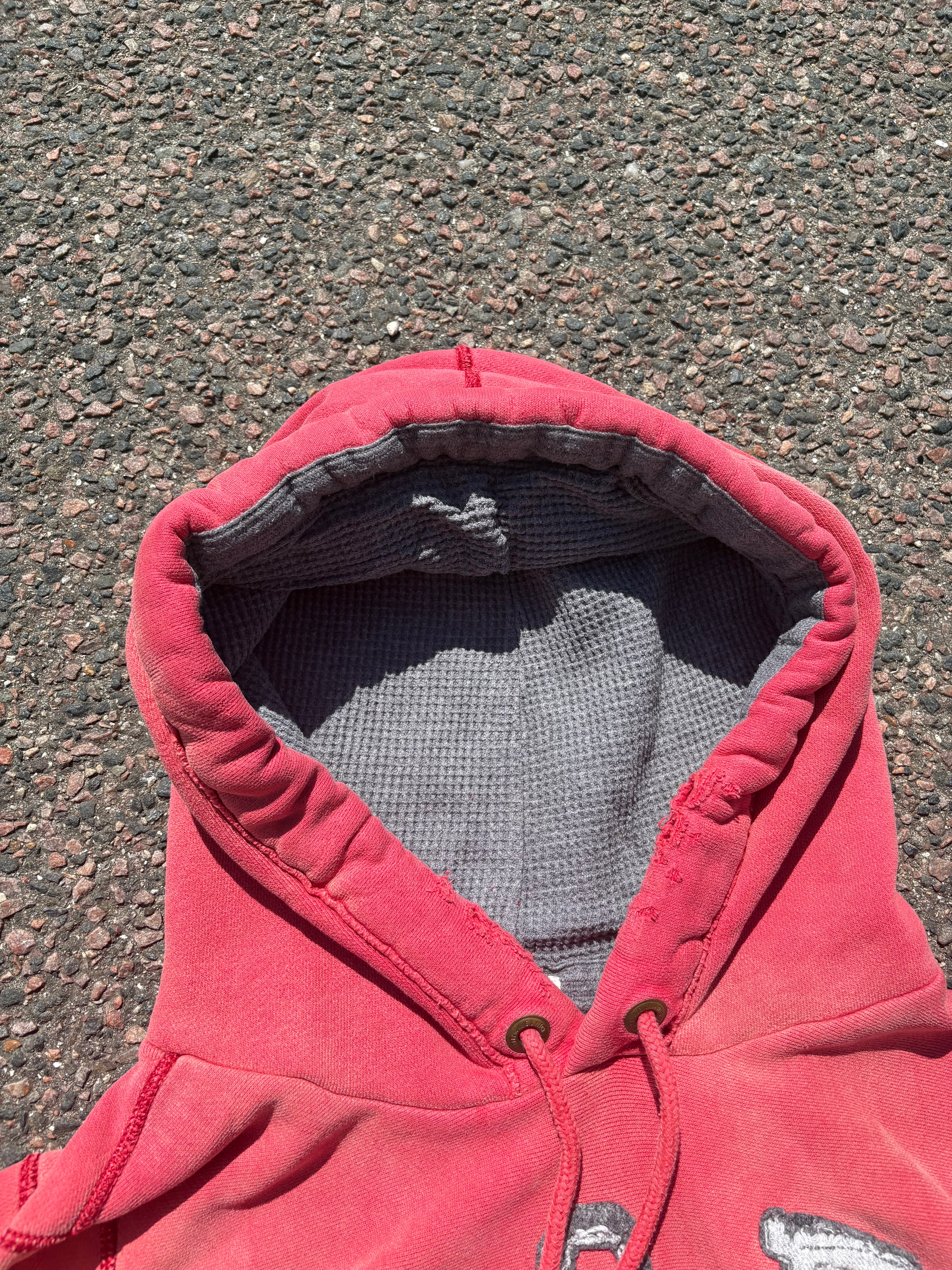 Vintage 2000s Abercrombie faded red cropped hoodie