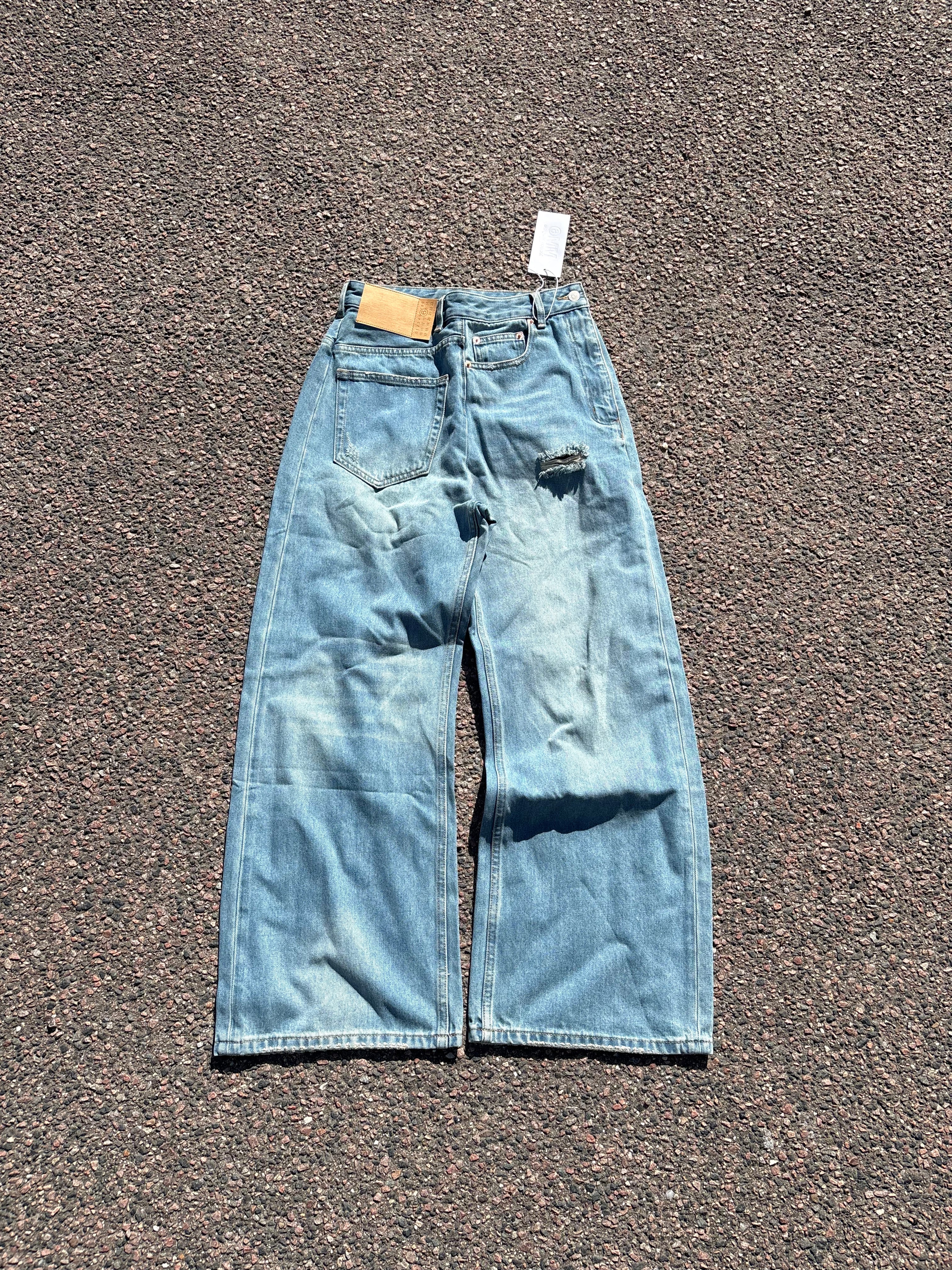 MM6 Maison Margiela double sided bootcut jeans