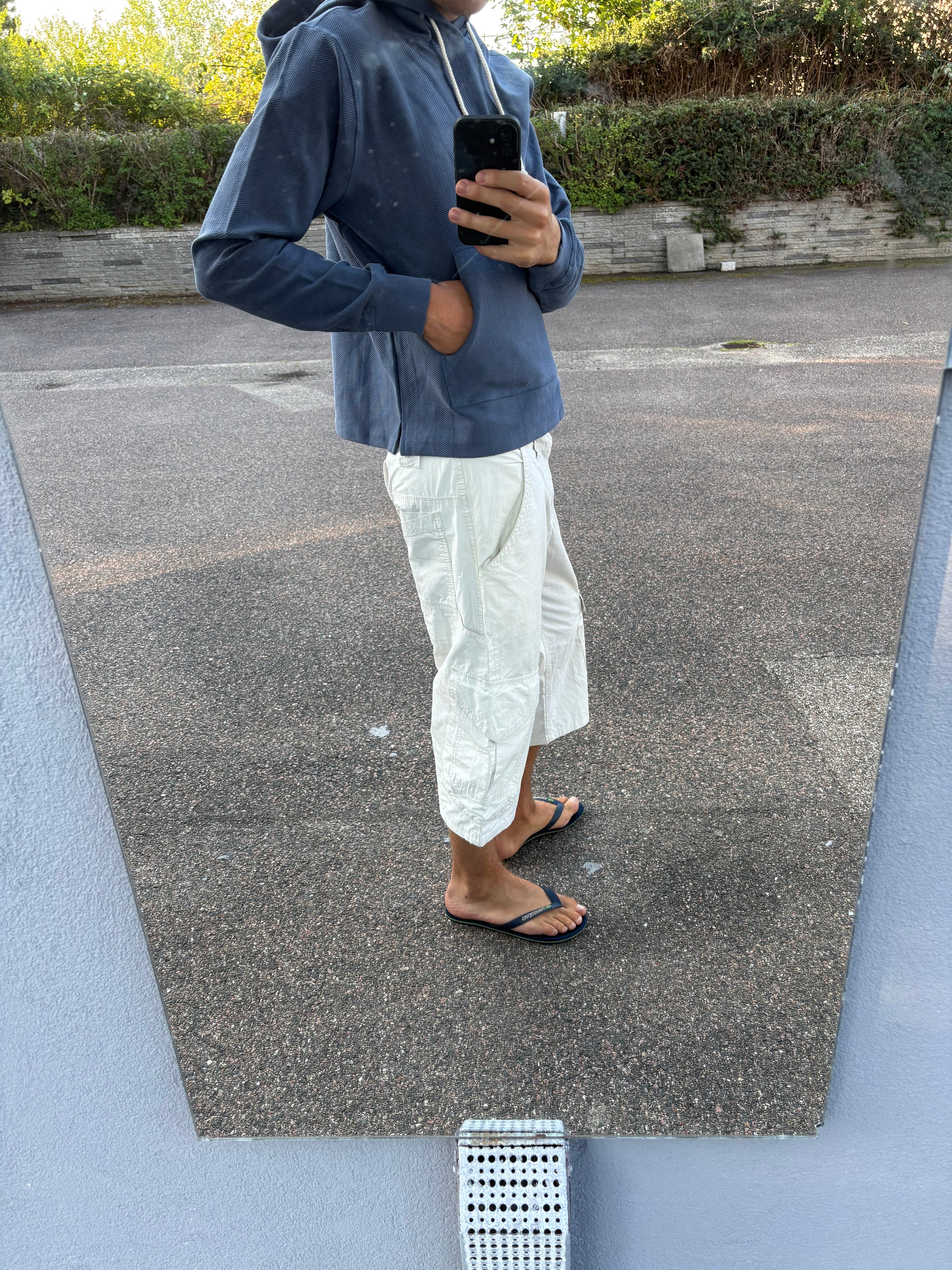 Aime Leon dore cropped blue hoodie