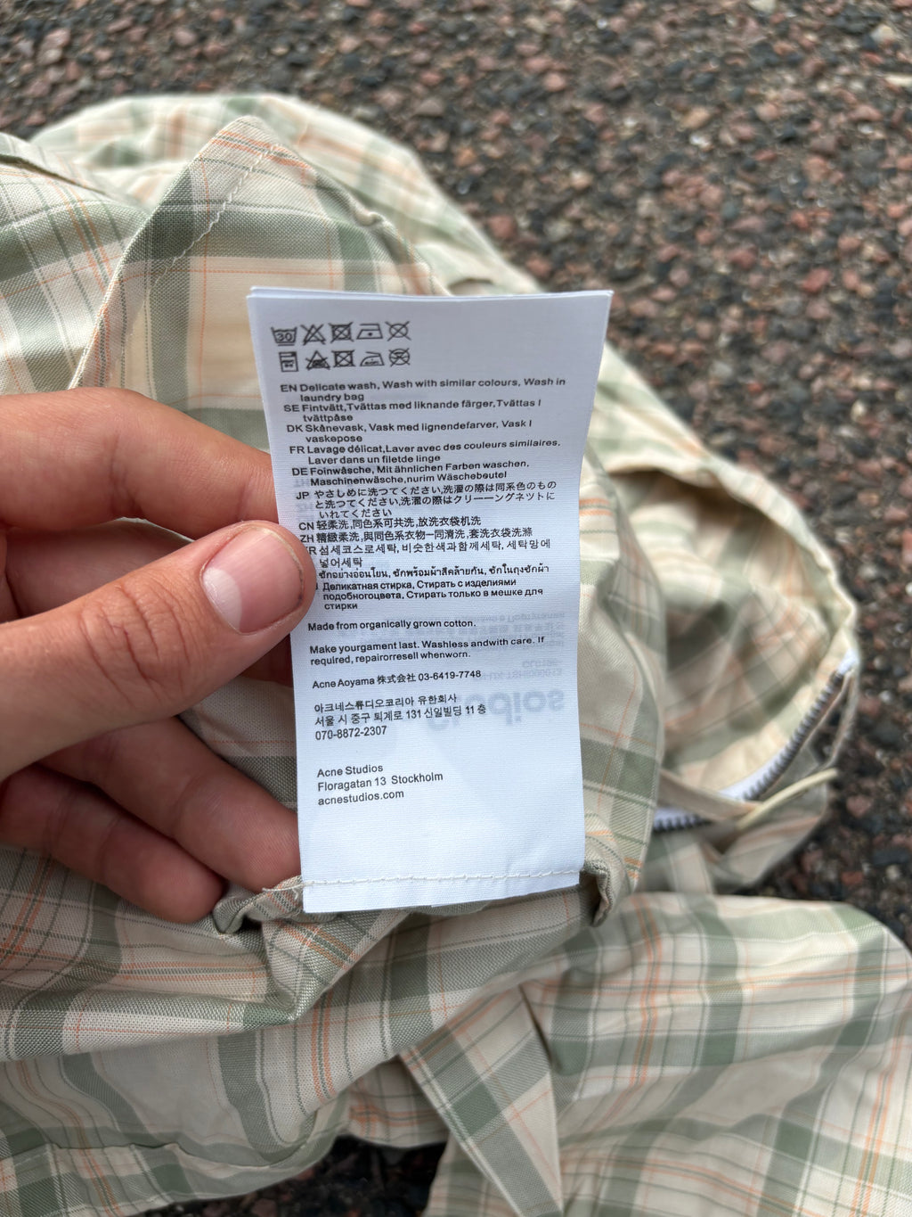 Acne studios zip up autumn jacket striped