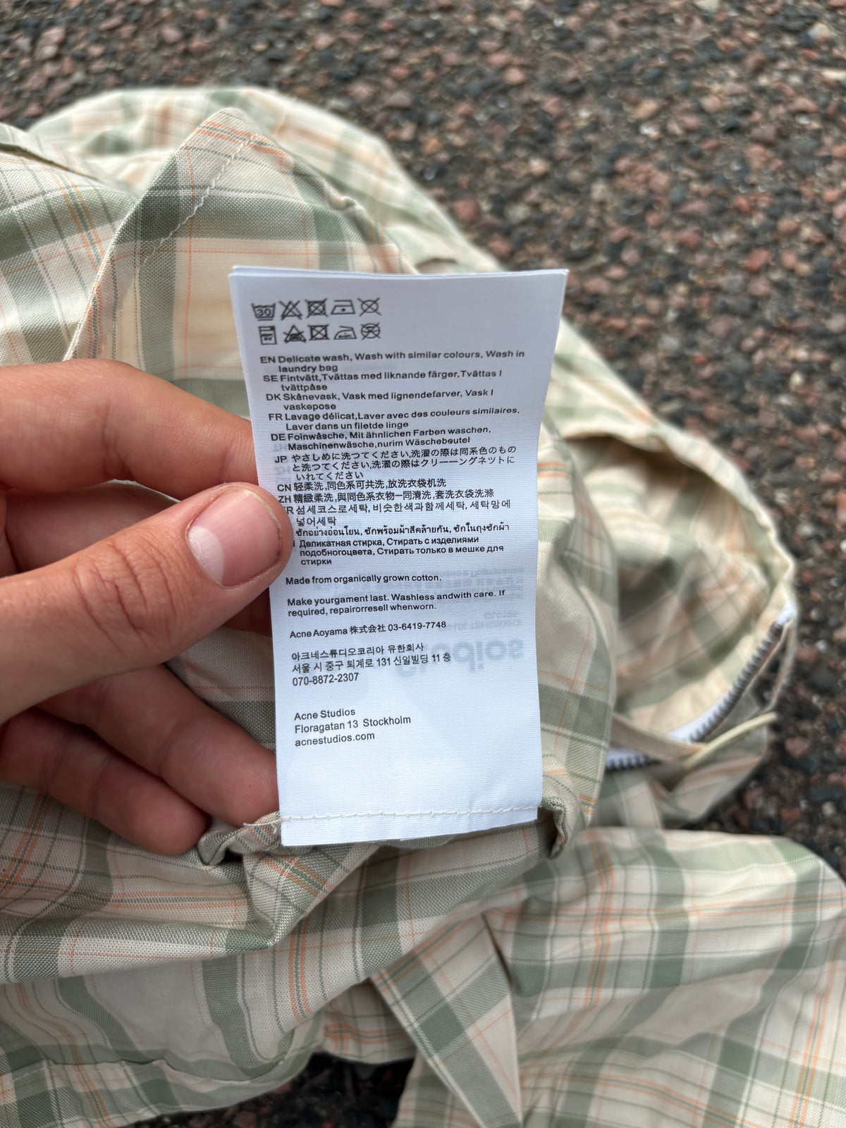 Acne studios zip up autumn jacket striped