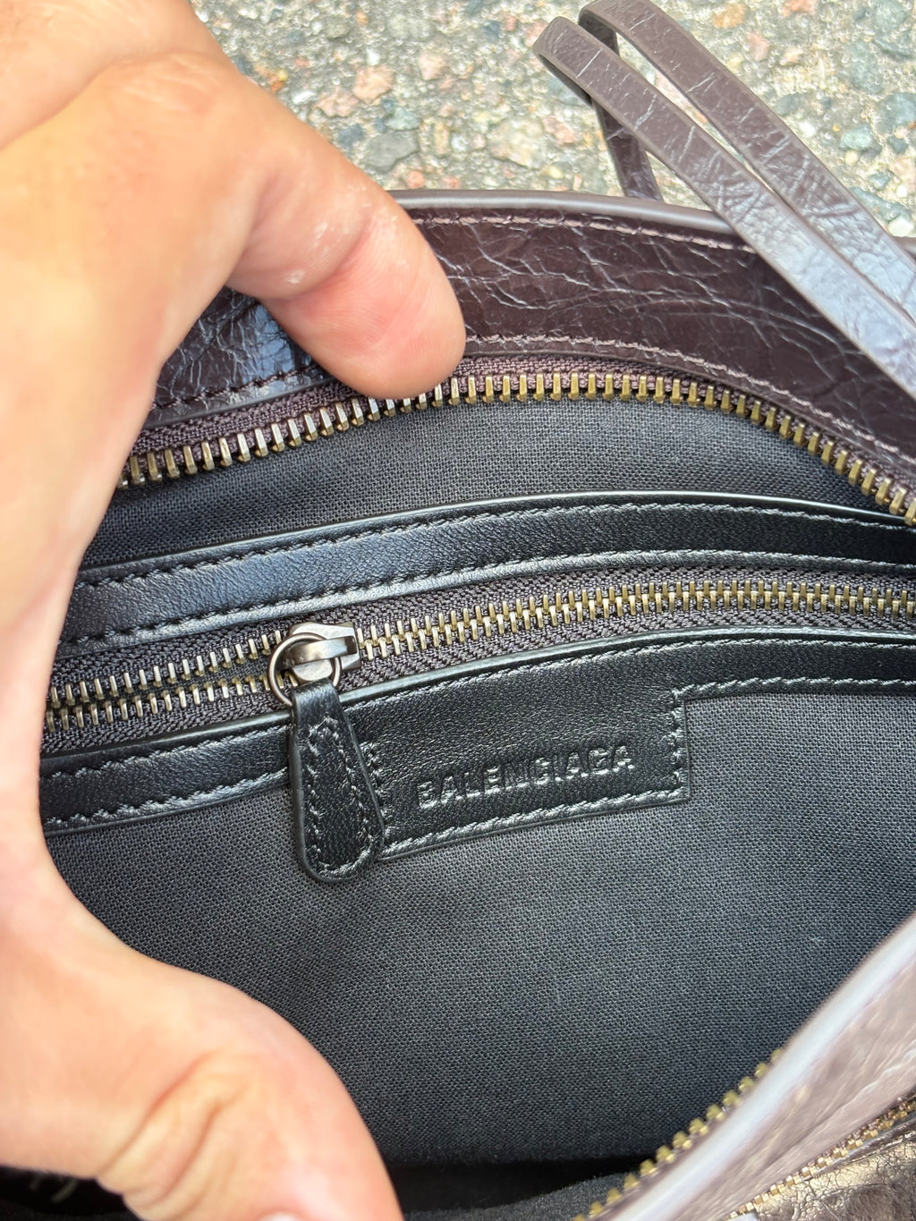 Balenciaga le city bag small coffee brown