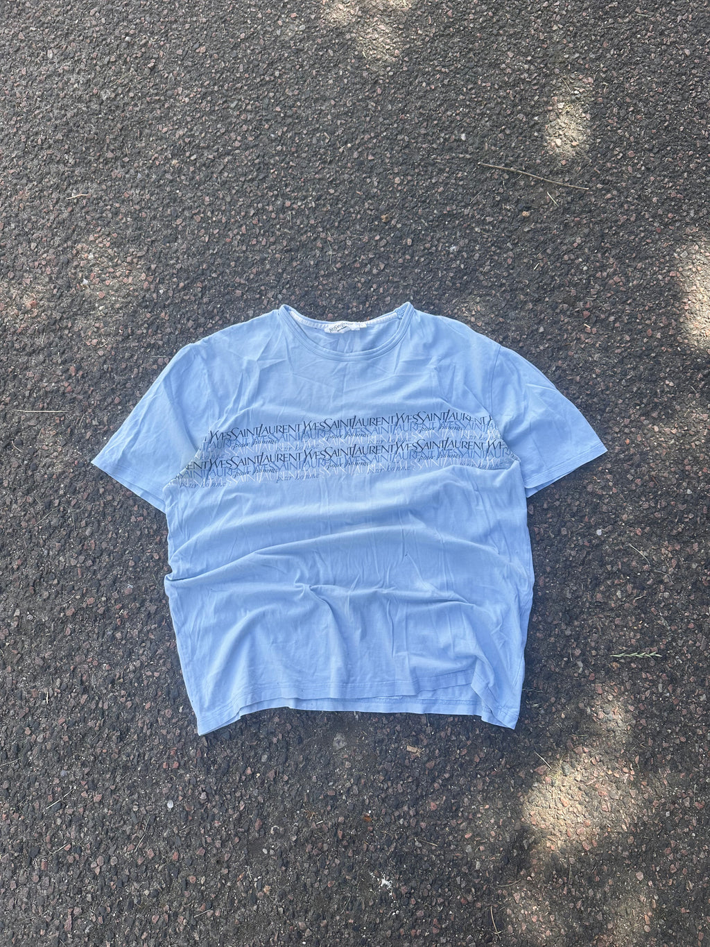 Yves Saint Laurent baby blue logo tee