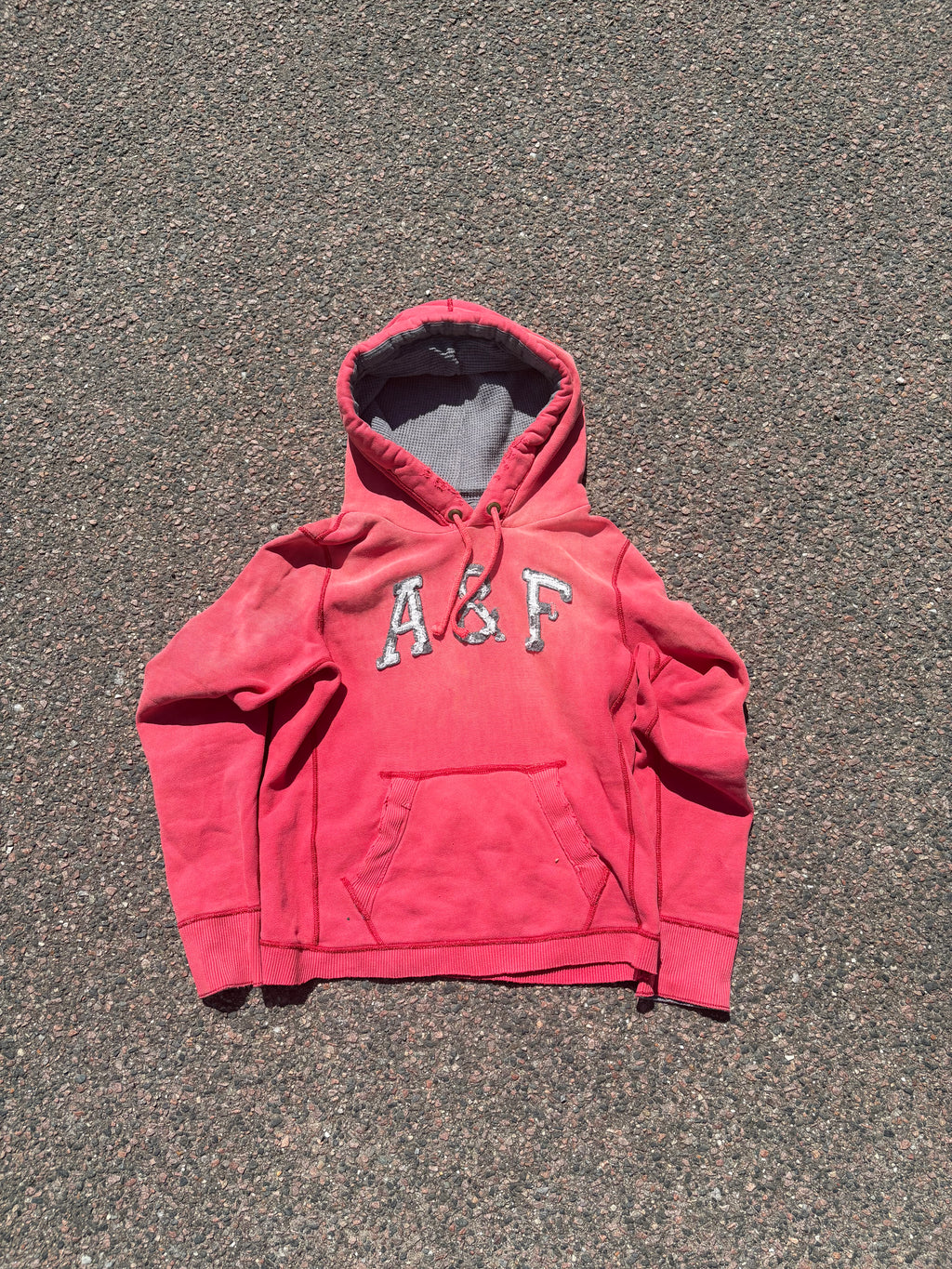 Vintage 2000s Abercrombie faded red cropped hoodie