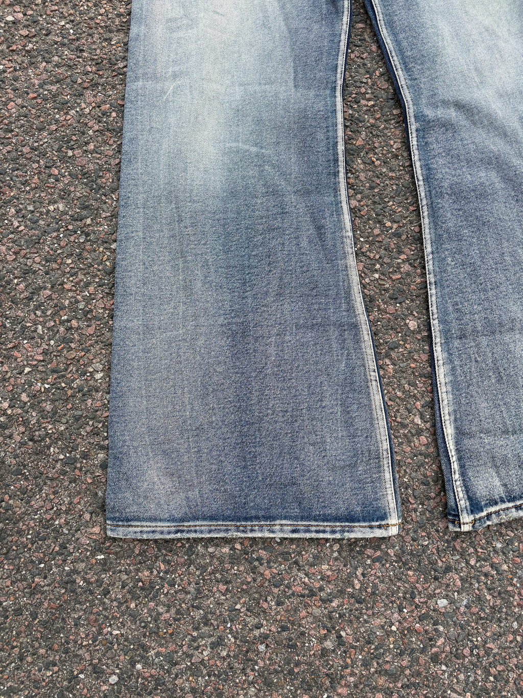 MM6 maison margiela washed bootcut high waist jeans