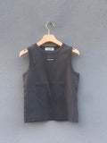 Miu miu ribbed knit cotton gray top 2023