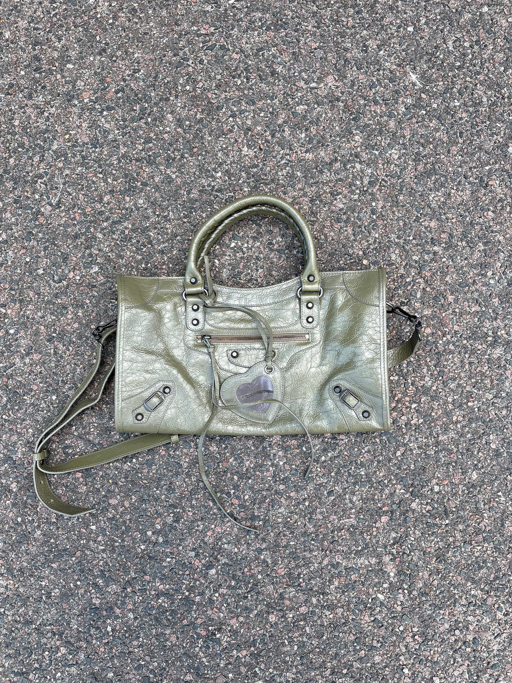Balenciaga le city bag Dark green