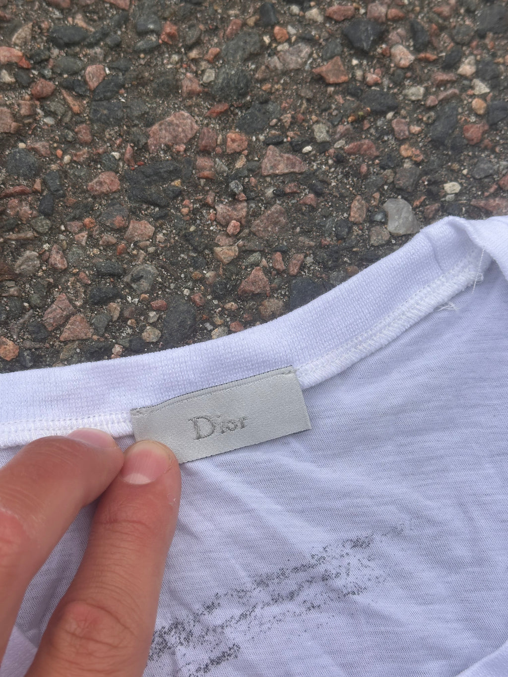 Dior Hedi slimane era striped t shirt White