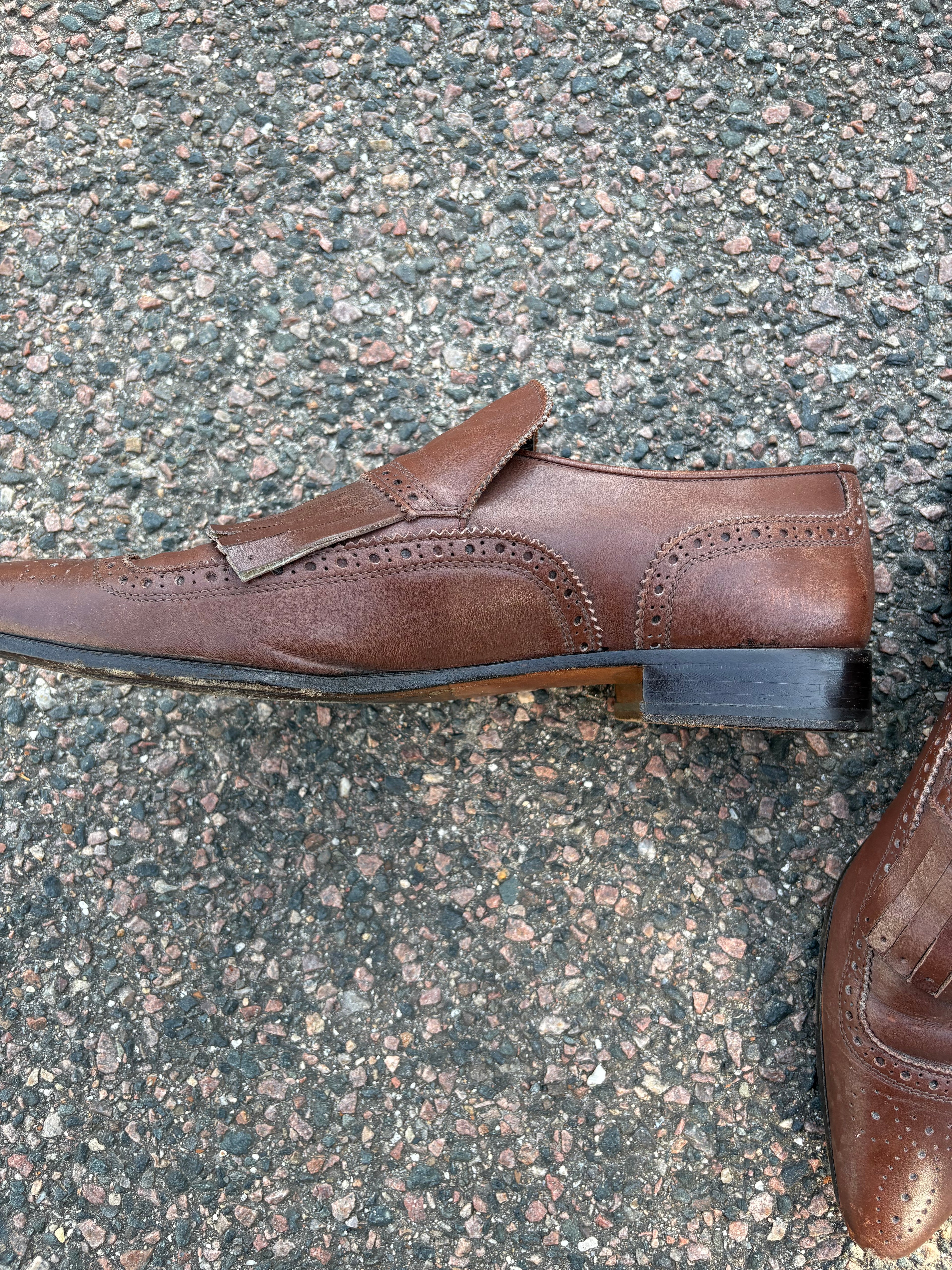 Miu miu shuffle loafers brown