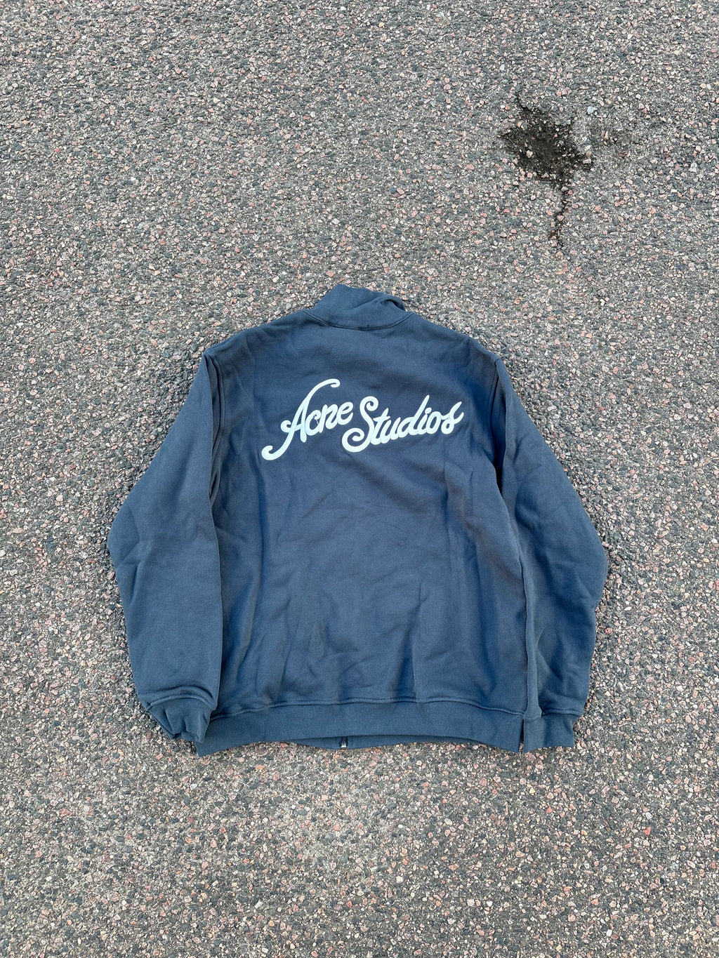Acne Studios FW25 washed blue zip up
