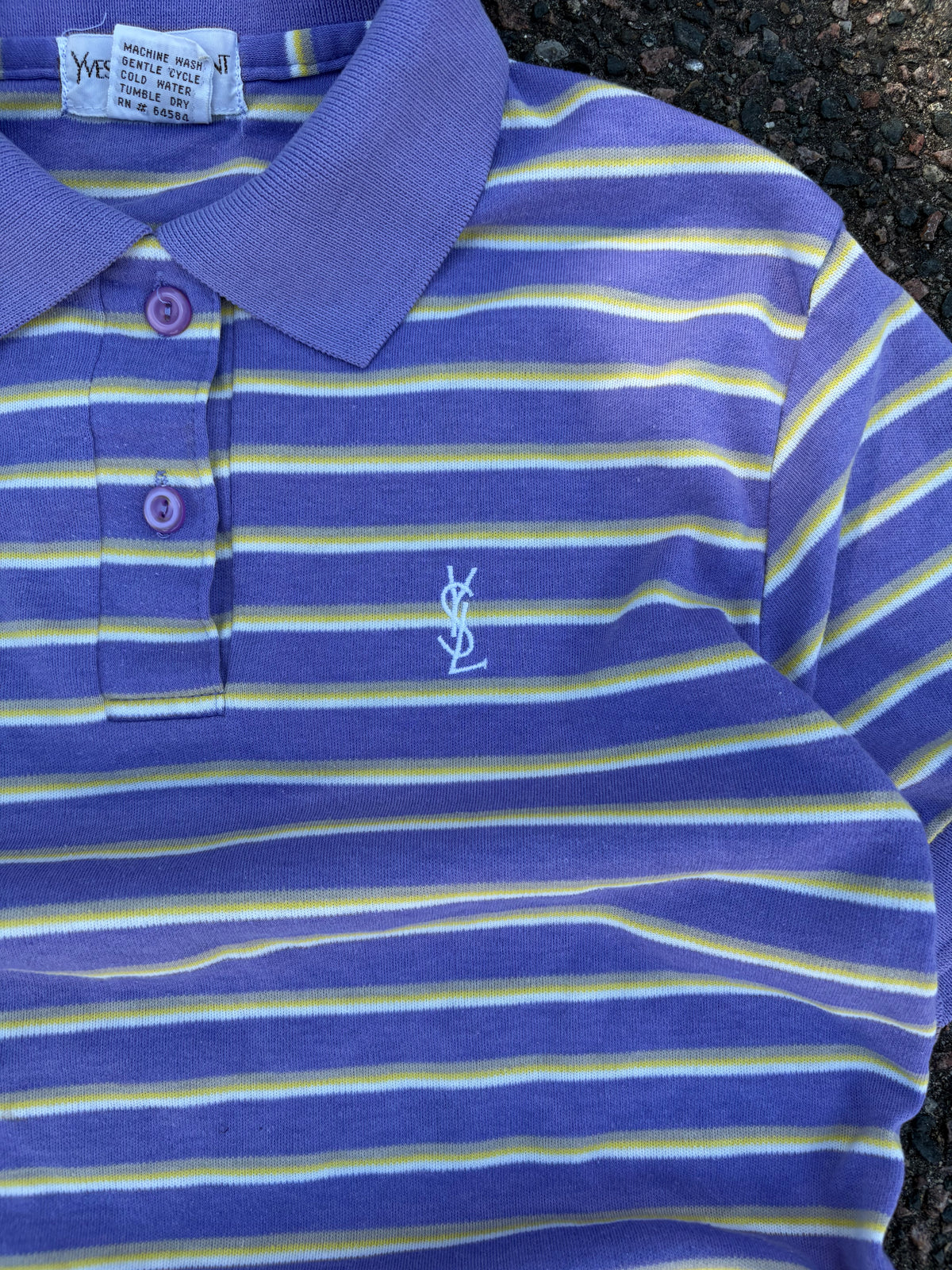 1990s YvesSaintLaurent activewear polo striped