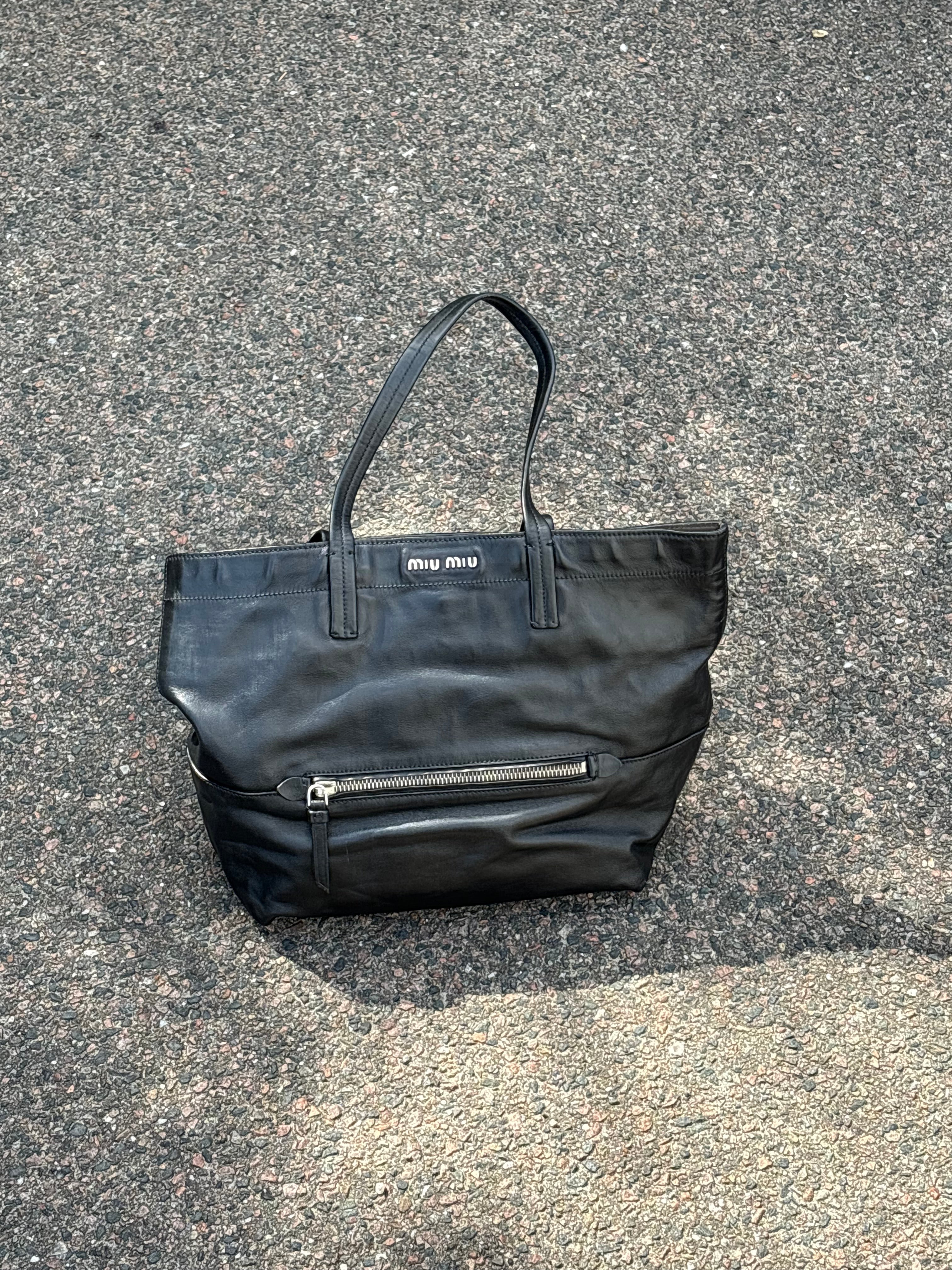 Vintage Miu miu leather bag black