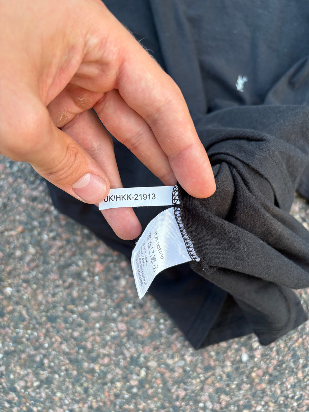 Yves Saint Laurent plain black logo tee