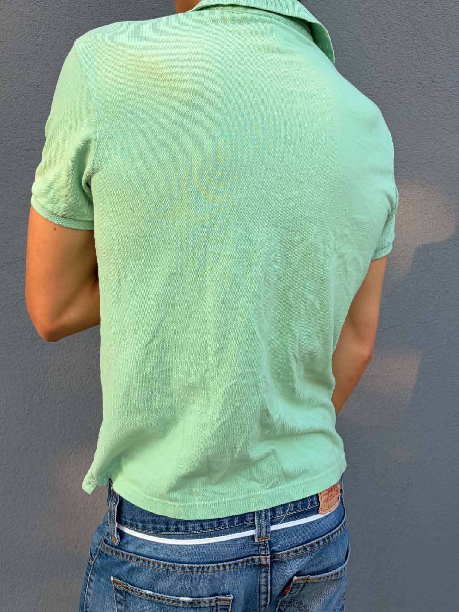 Vintage Mint green Lacoste slim fit polo
