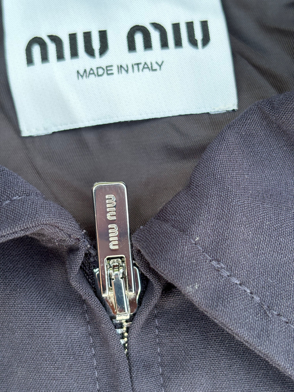 Miu Miu Harrington jacket navy