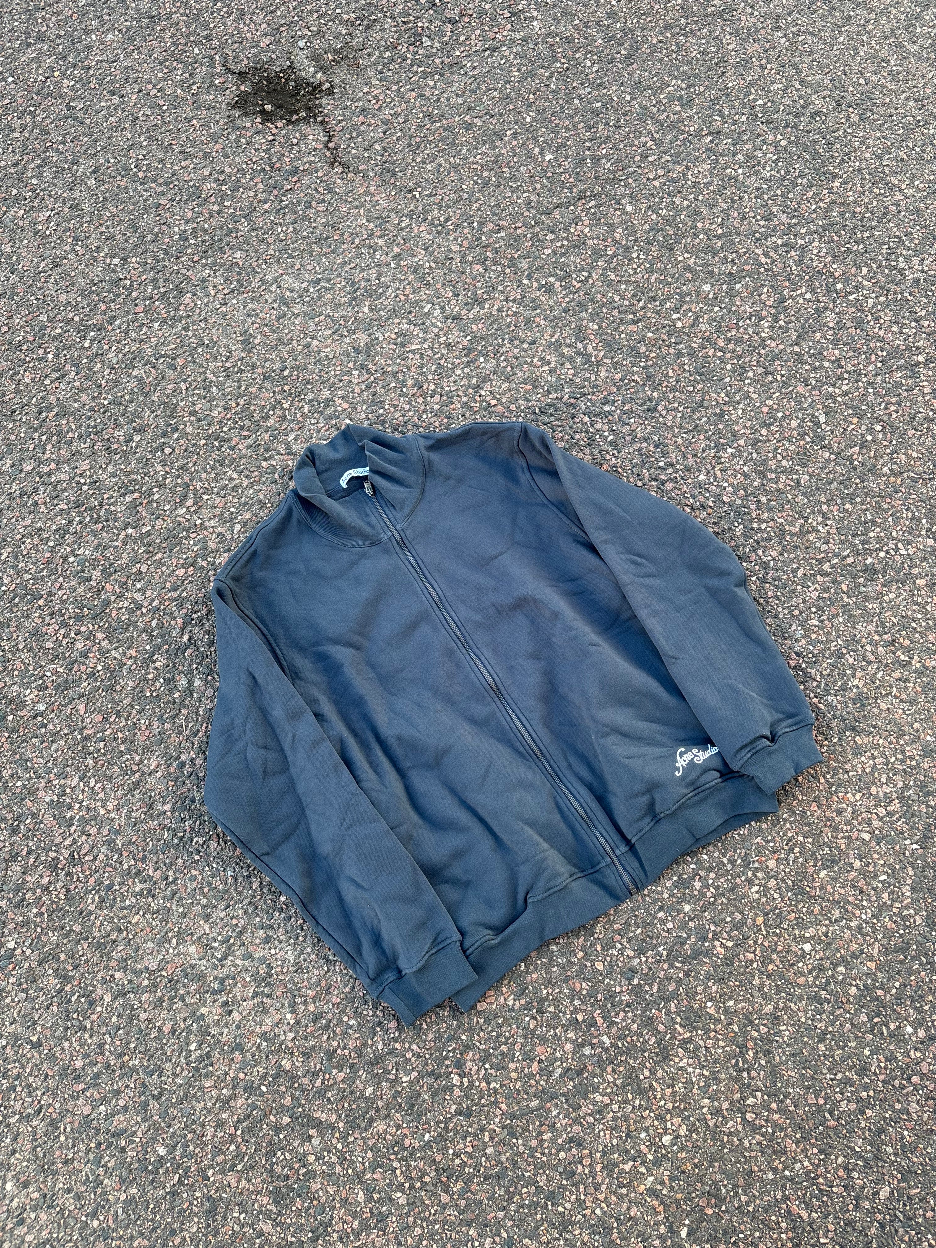 Acne Studios FW25 washed blue zip up