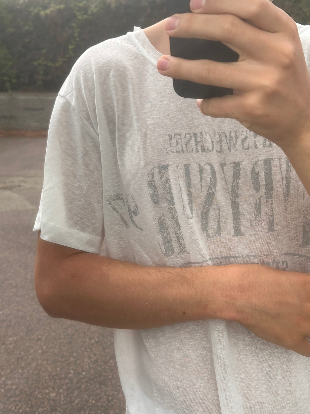 No faith studios paper thin tee white