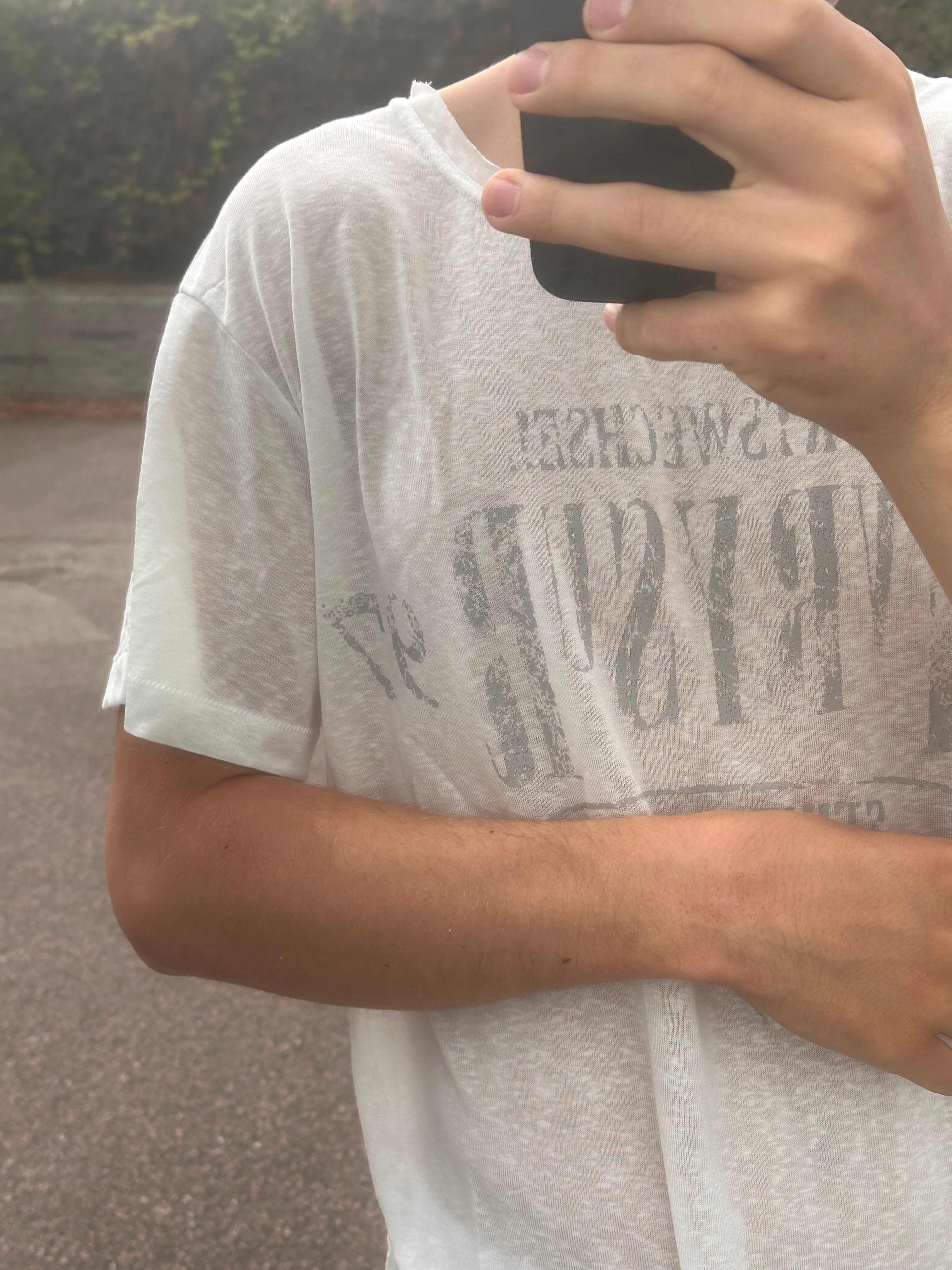 No faith studios paper thin tee white