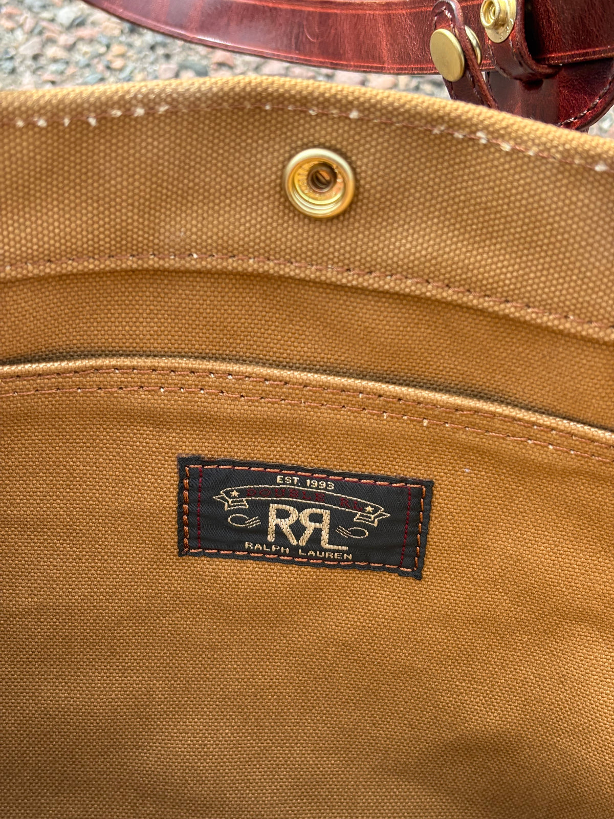 Double RL Ralph Lauren vintage canvas bag