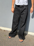 Vintage faded Wide fit bootcut pants black